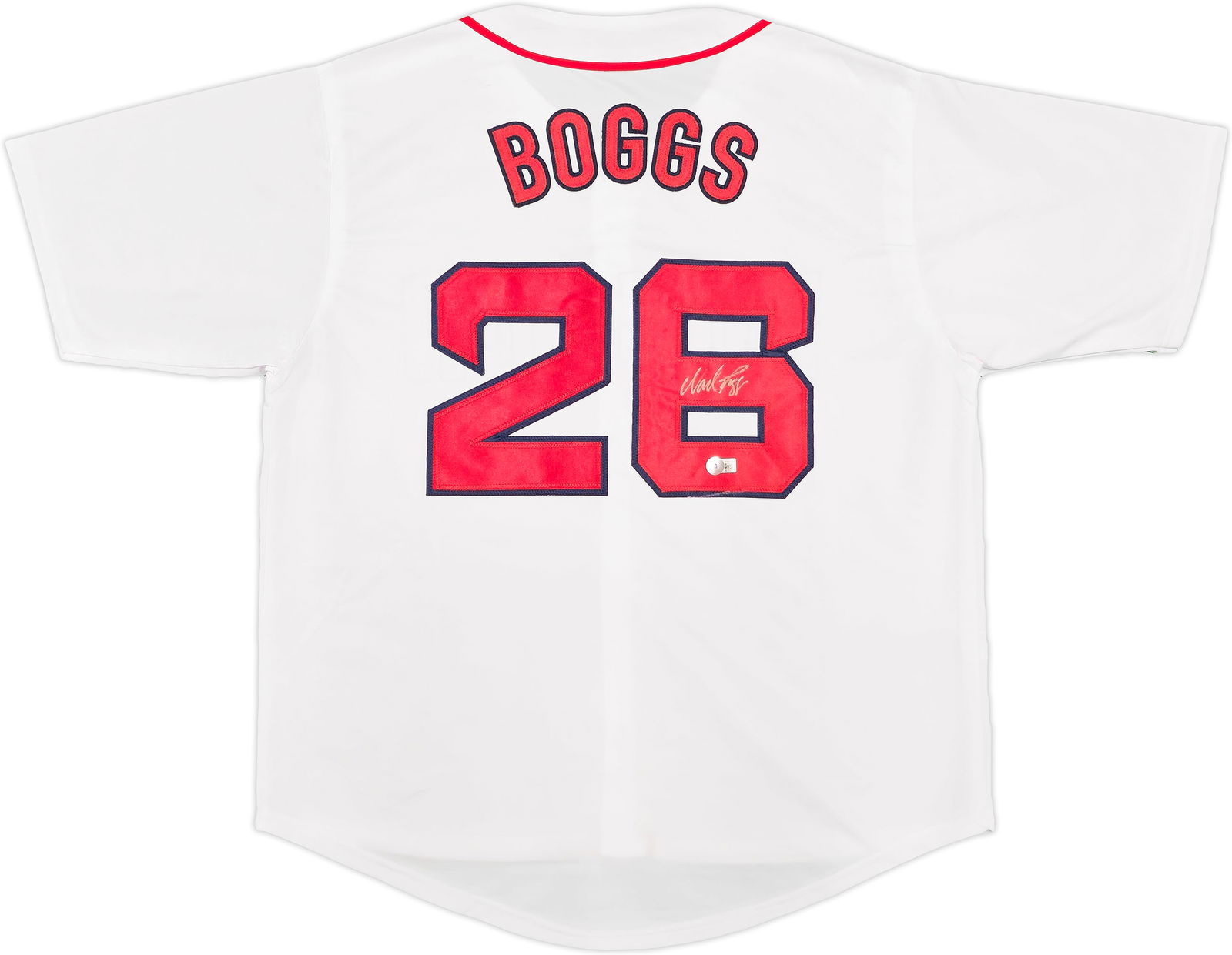 WADE BOGGS SIGNED RED SOX JERSEY BECKETT COA (1 of 3)