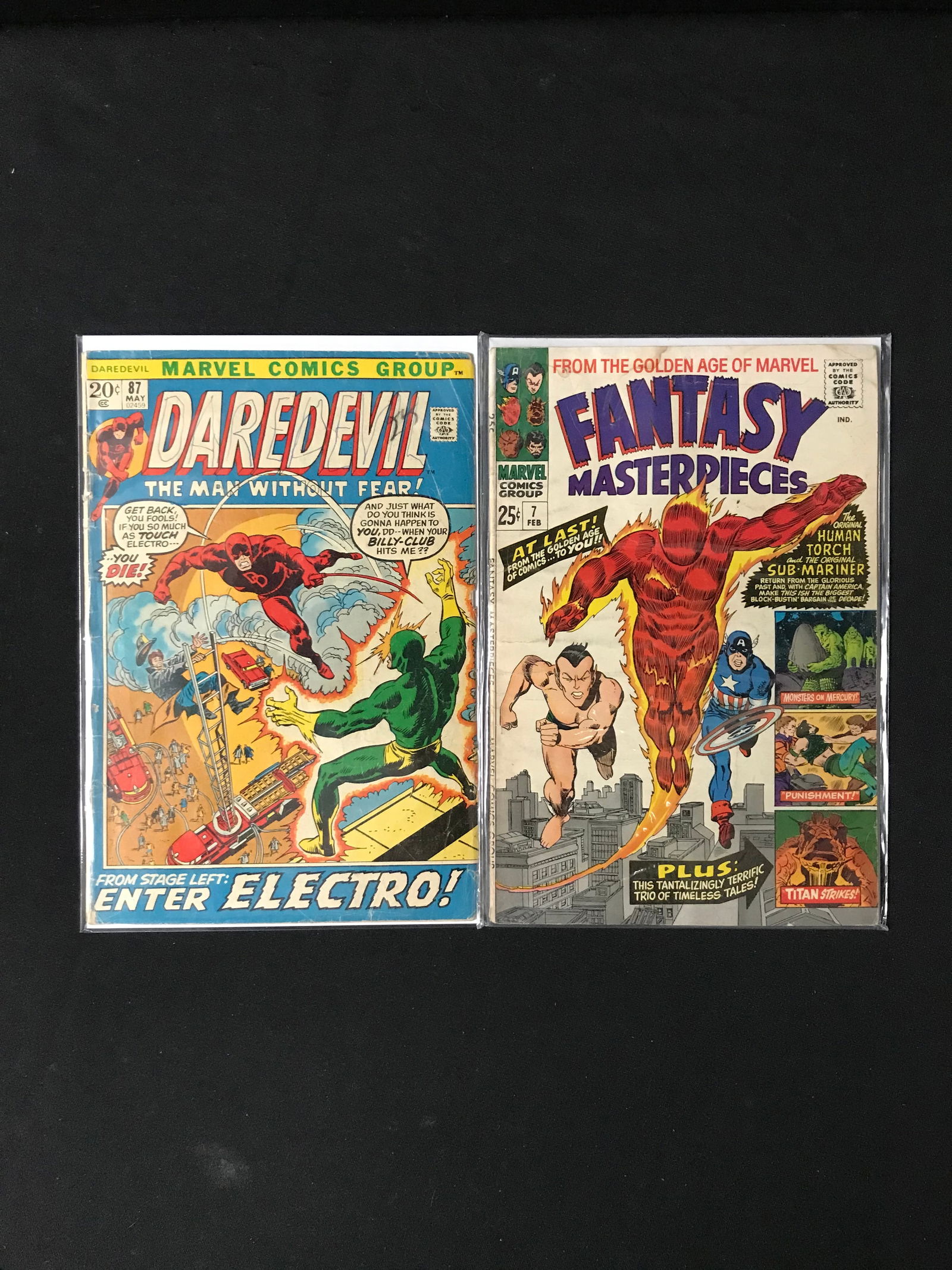 2 COMICS: DAREDEVIL #87 AND FANTASY MASTERPIECES #7 (MARVEL COMICS) (1 of 1)