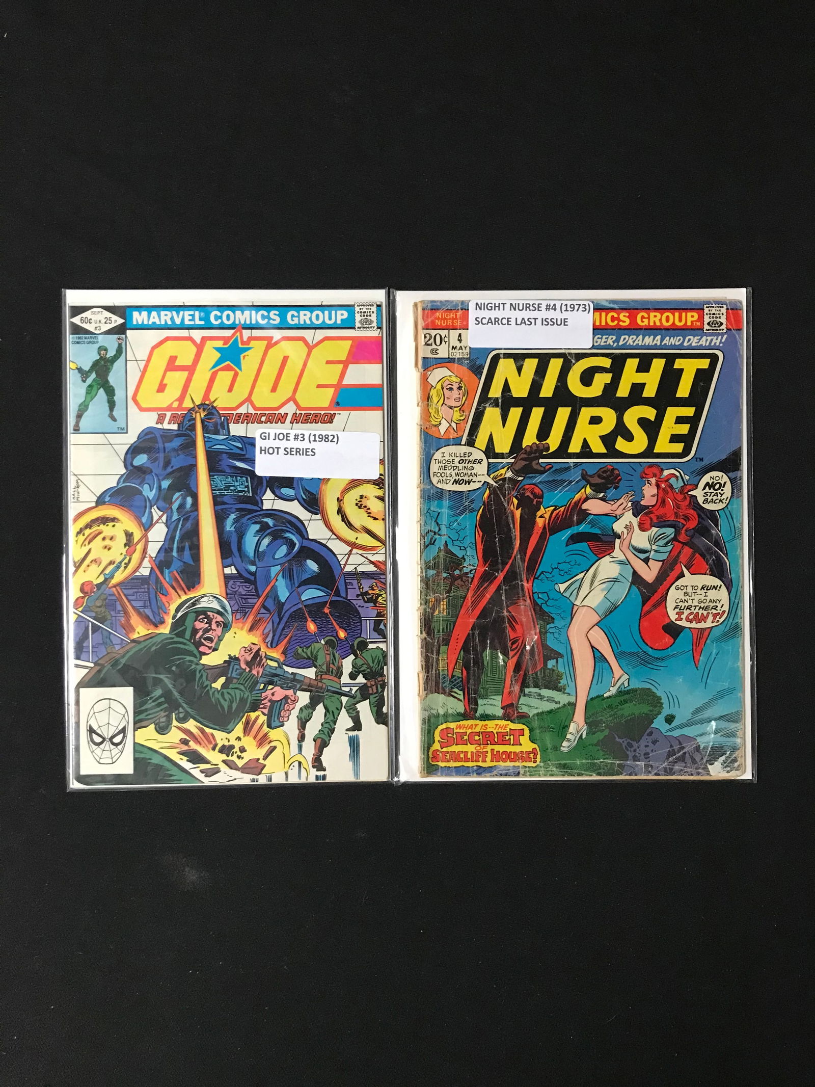 2 COMICS : G.I JOE #3 AND NIGHT NURSE #4 (MARVEL COMICS): Prices are in Canadian dollars