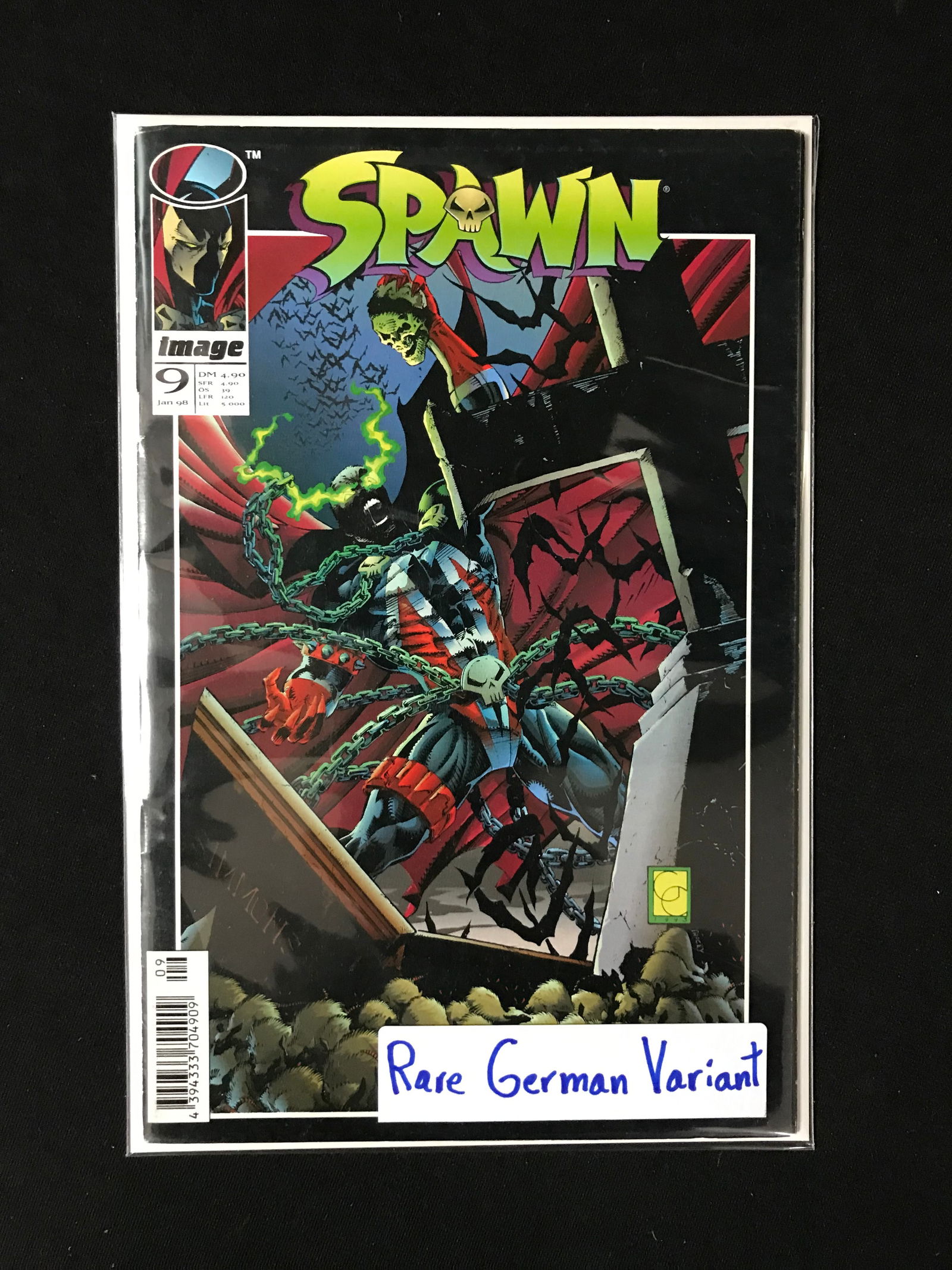 SPAWN #9 RARE GERMAN VARIANT (IMAGE COMICS) (1 of 1)