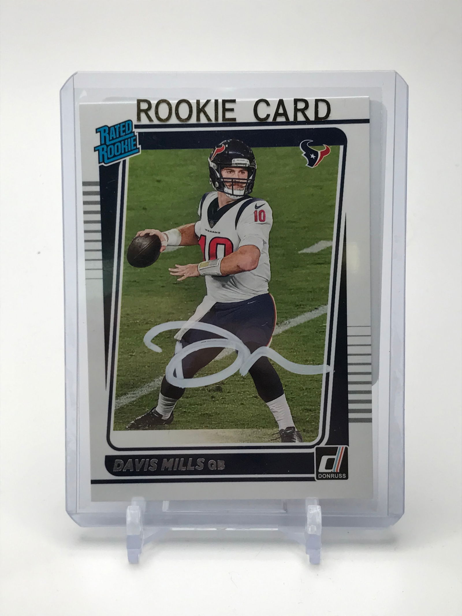 DONRUSS - DAVIS MILLS QB SIGNED ROOKIE CARD - COA PROS (1 of 2)
