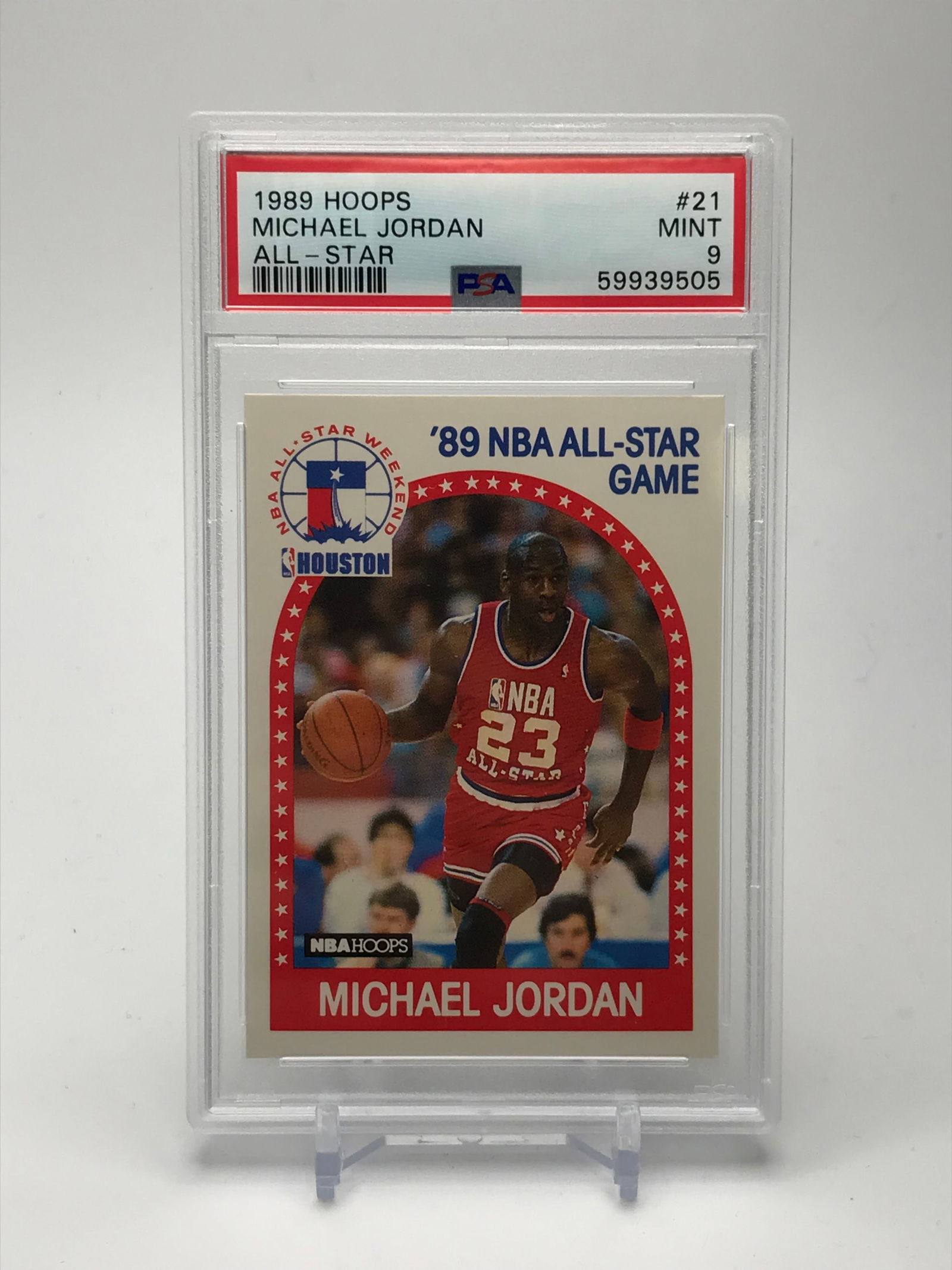1989 HOOPS MICHAEL JORDAN ALL STAR CARD PSA 9 MINT (1 of 1)
