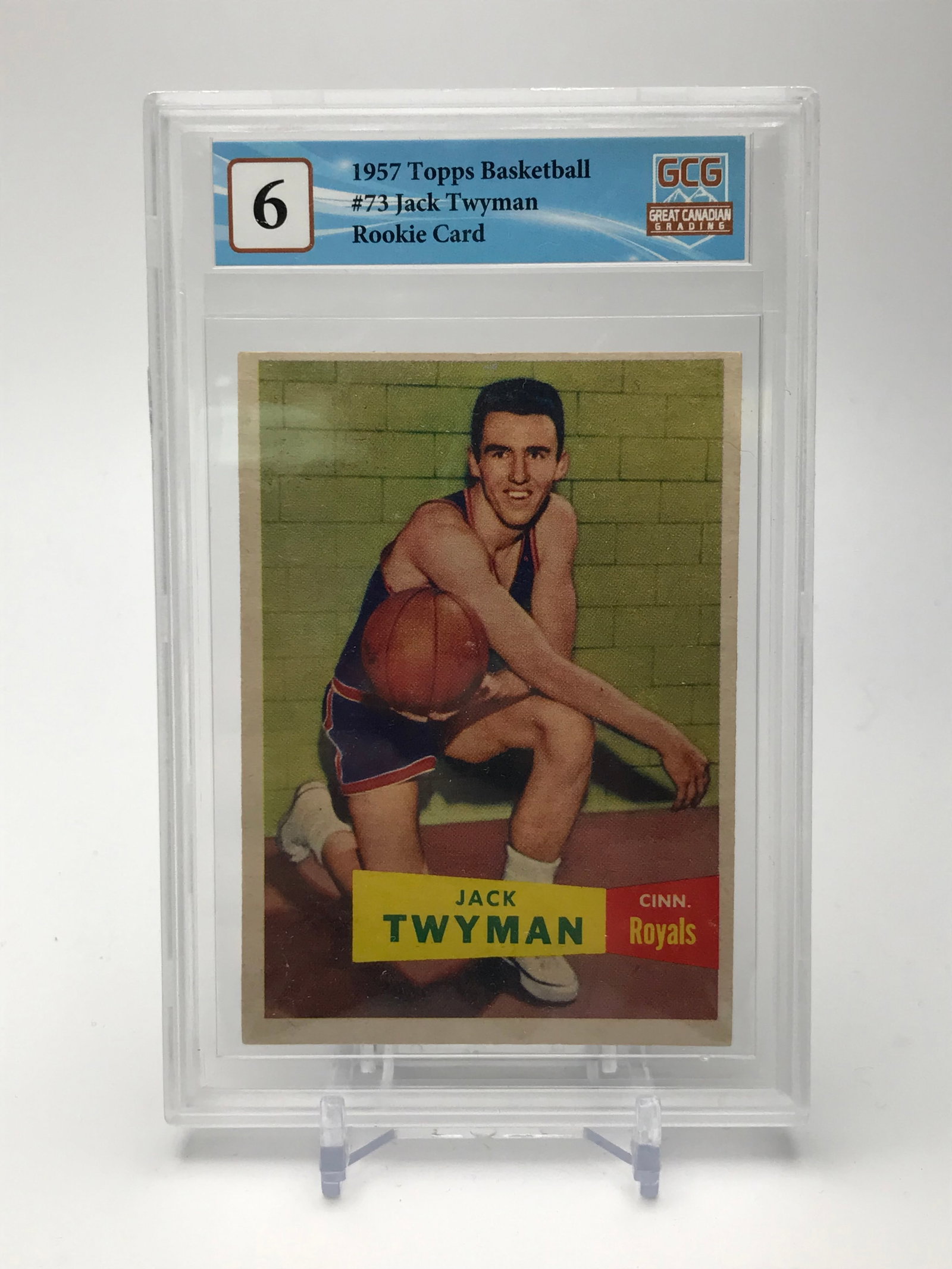 1957 TOPPS BASKETBALL JACK TWYMAN ROOKIE CARD - GCG 6: Prices are in Canadian dollars
