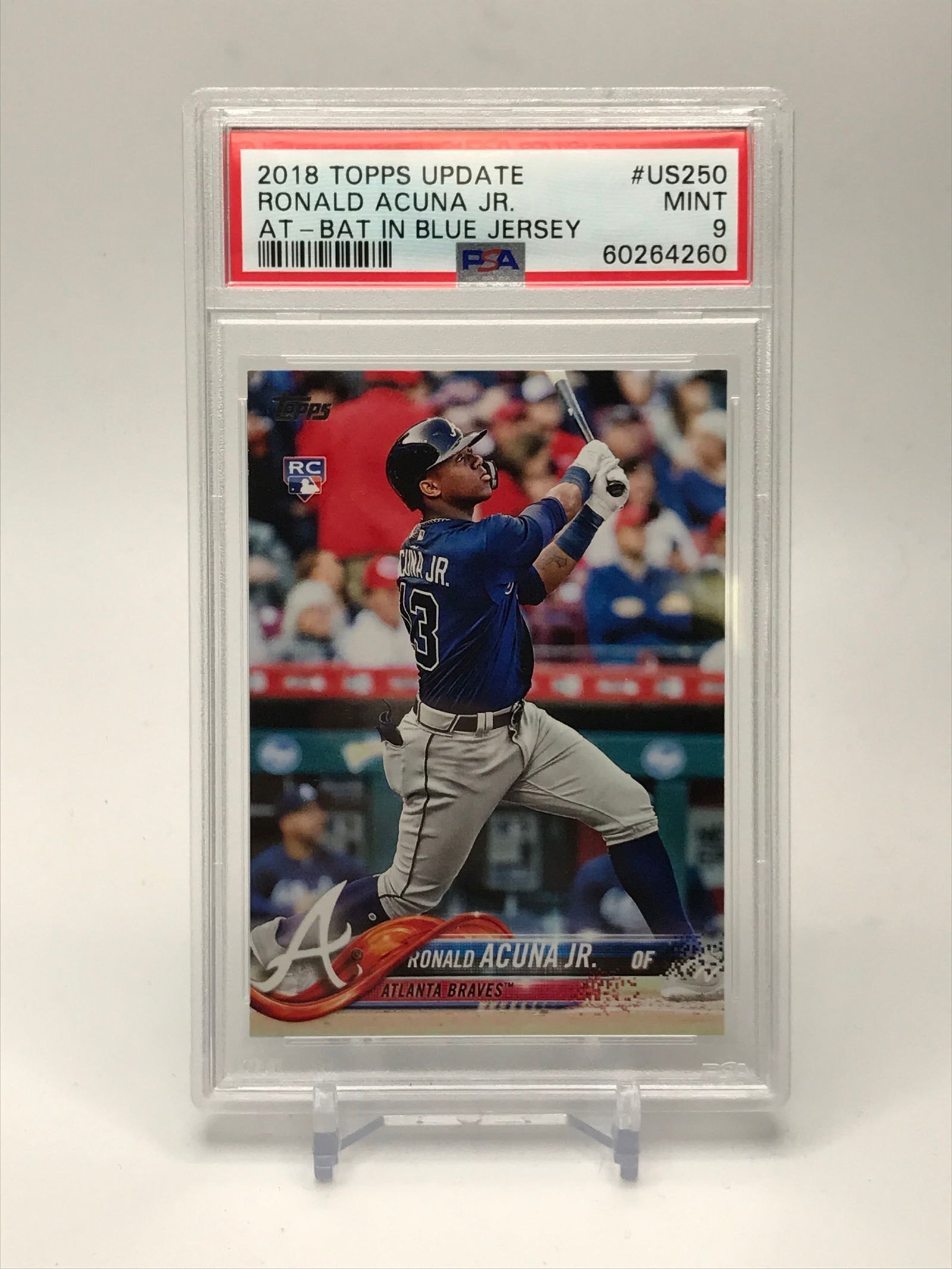 2018 TOPPS UPDATE RONALD ACUNA JR CARD - PSA 9 (1 of 1)