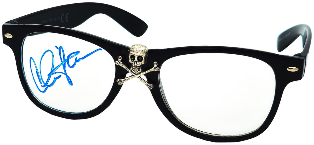 CHARLIE SHEEN SIGNED WILD THING VAUGHAN GLASSES (BECKETT COA) (1 of 3)