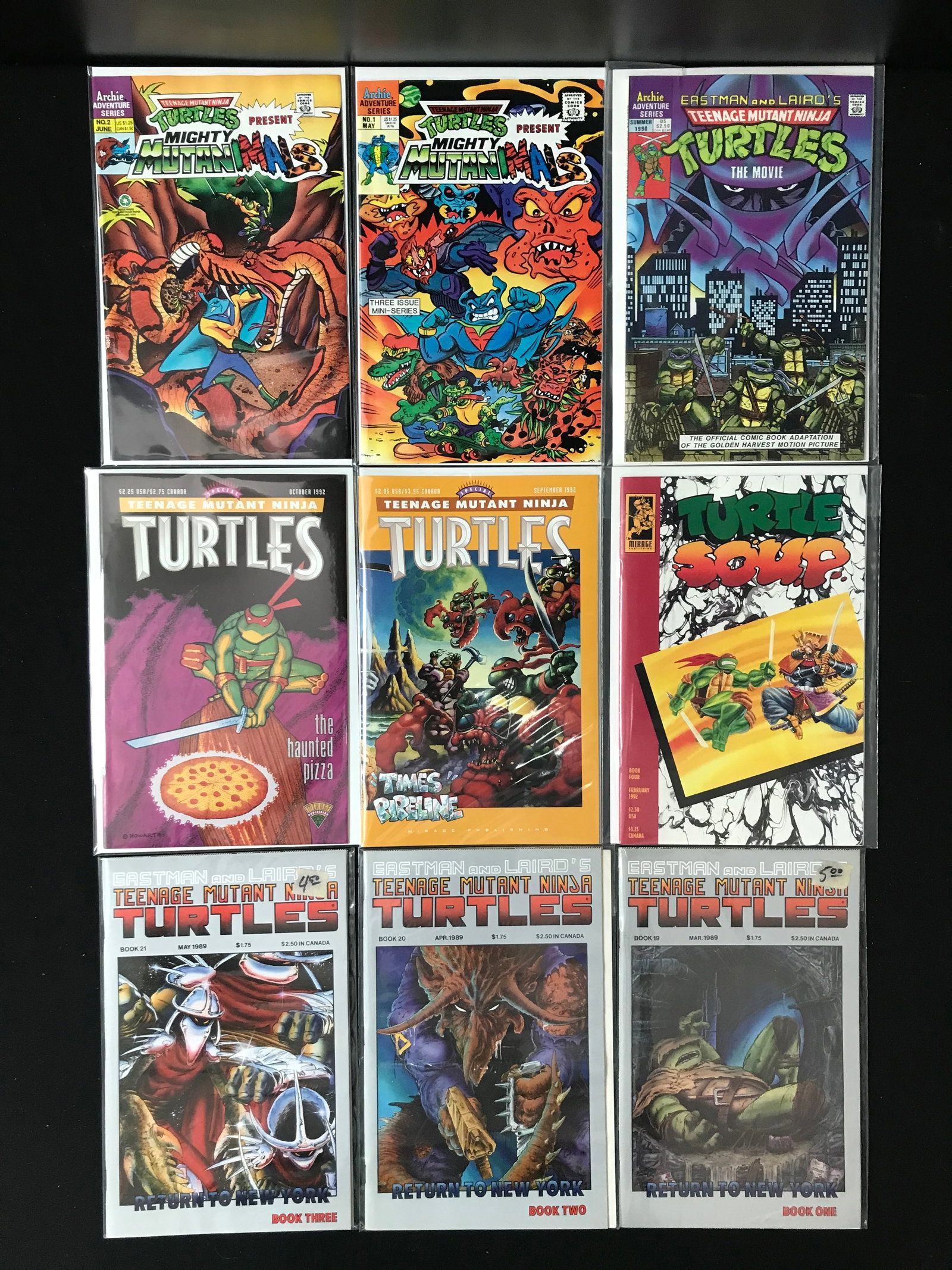 LOT OF 9 TEENAGE MUTANT NINJA TURTLES COMICS (ARCHIES ADVENTURES): Prices are in Canadian dollars