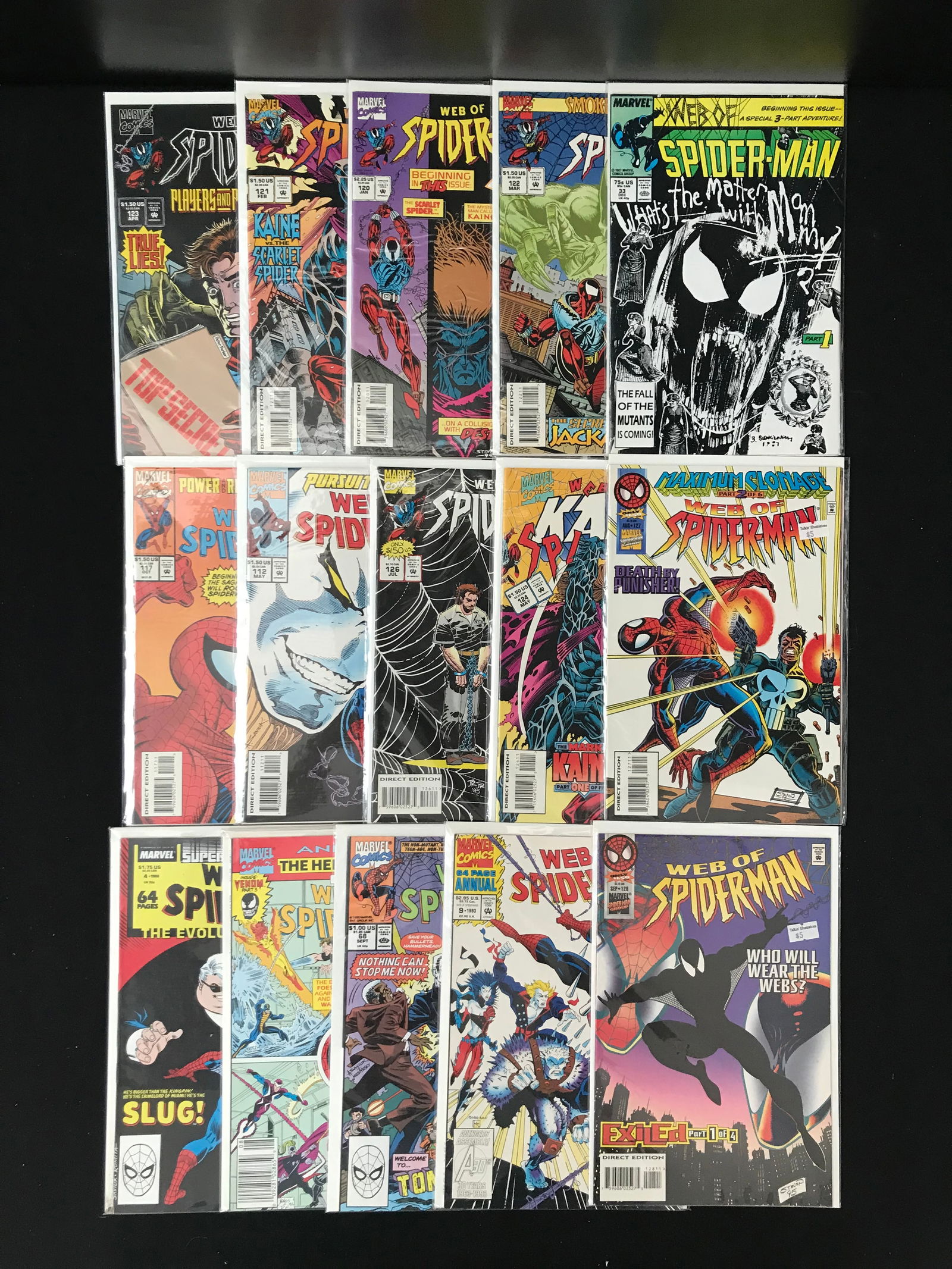 LOT OF 15 WEB OF SPIDER-MAN COMICS (MARVEL COMICS) (1 of 1)