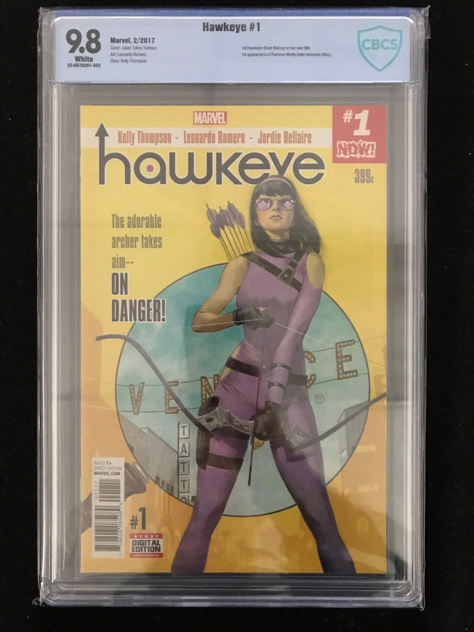 HAWKEYE #1 GRADE 9.8 CBCS (MARVEL COMICS) (1 of 1)