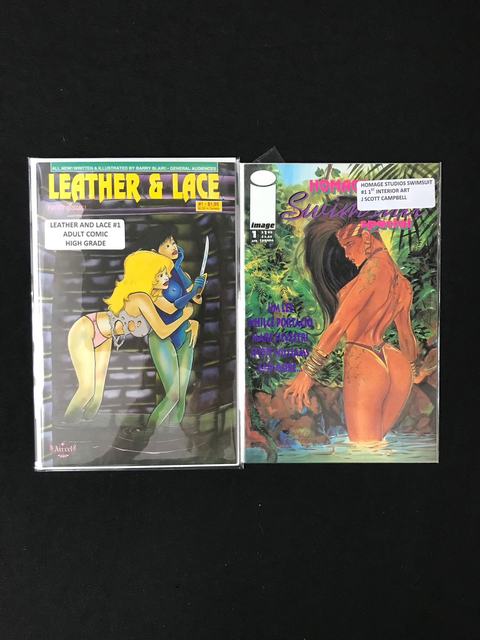 LEATHER AND LACE AND HOMAGE STUDIOS NO.1 ADULT COMIC BOOK LOT (1 of 1)