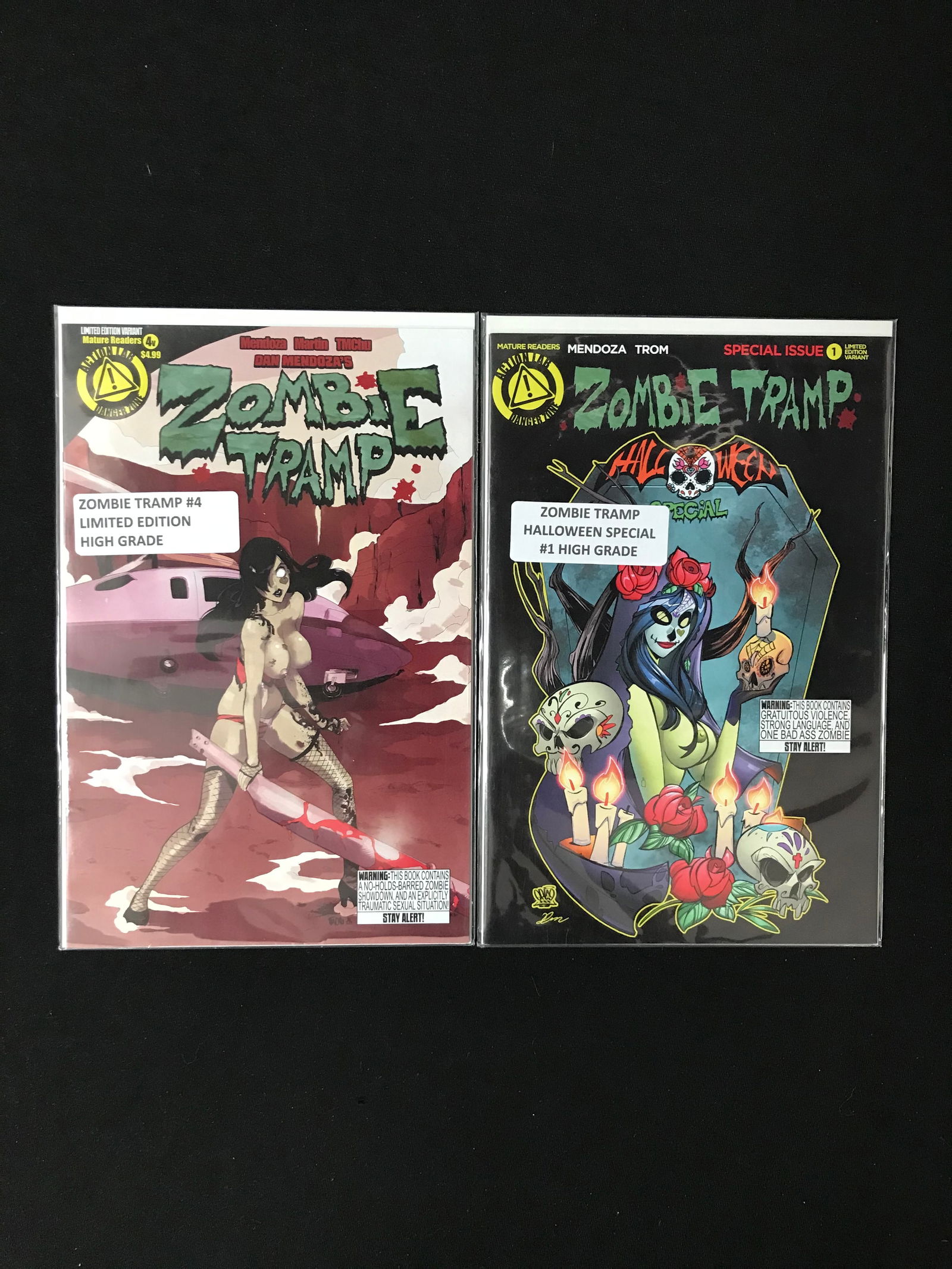 ACTION LAB ZOMBIE TRAMP COMIC BOOK LOT (1 of 1)