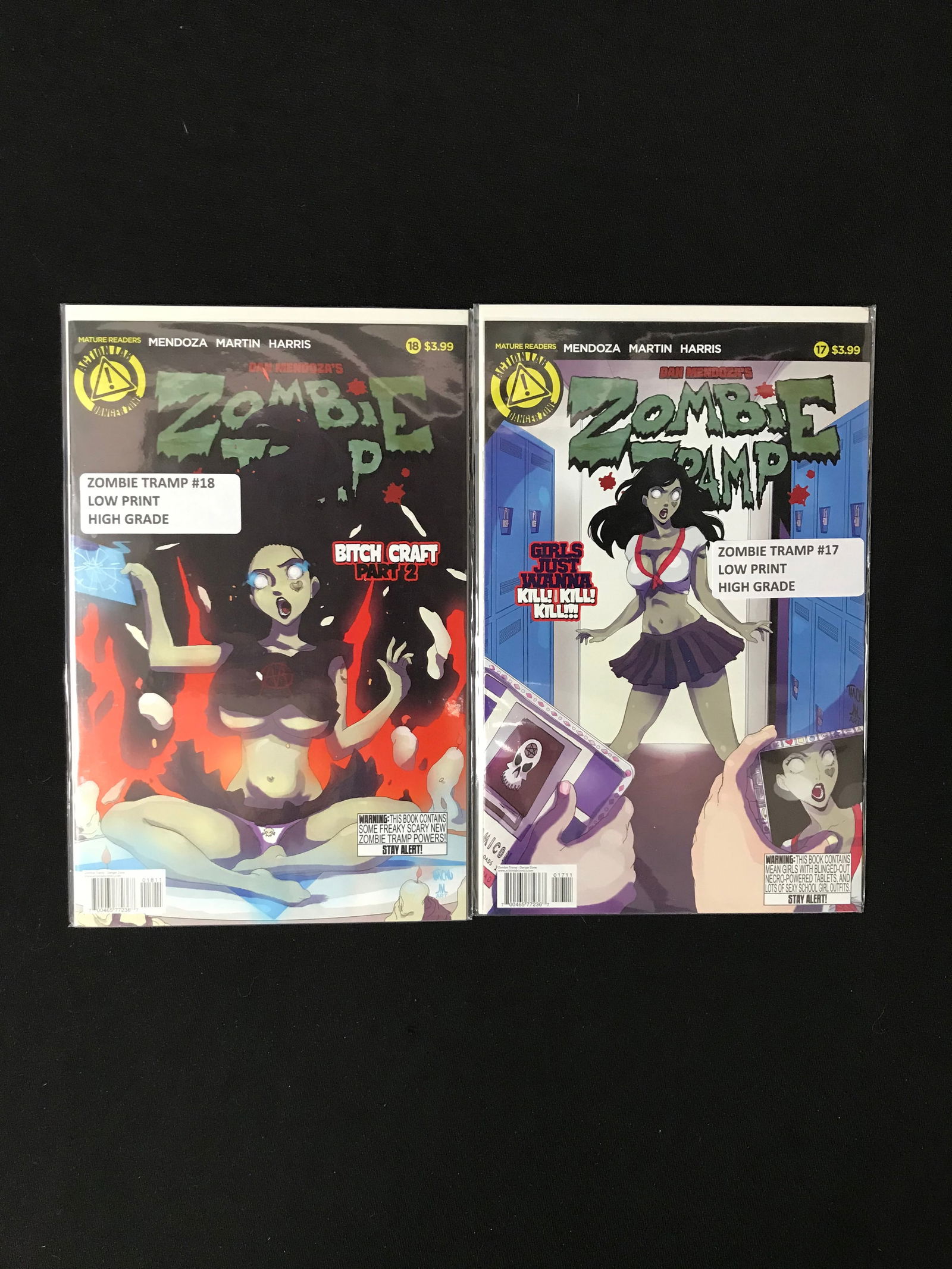 ACTION LAB ZOMBIE TRAMP COMIC BOOK LOT (1 of 1)