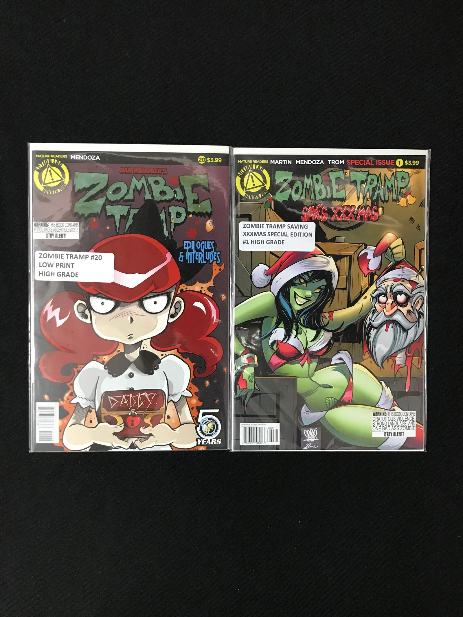 ACTION LAB ZOMBIE TRAMP COMIC BOOK LOT (1 of 1)
