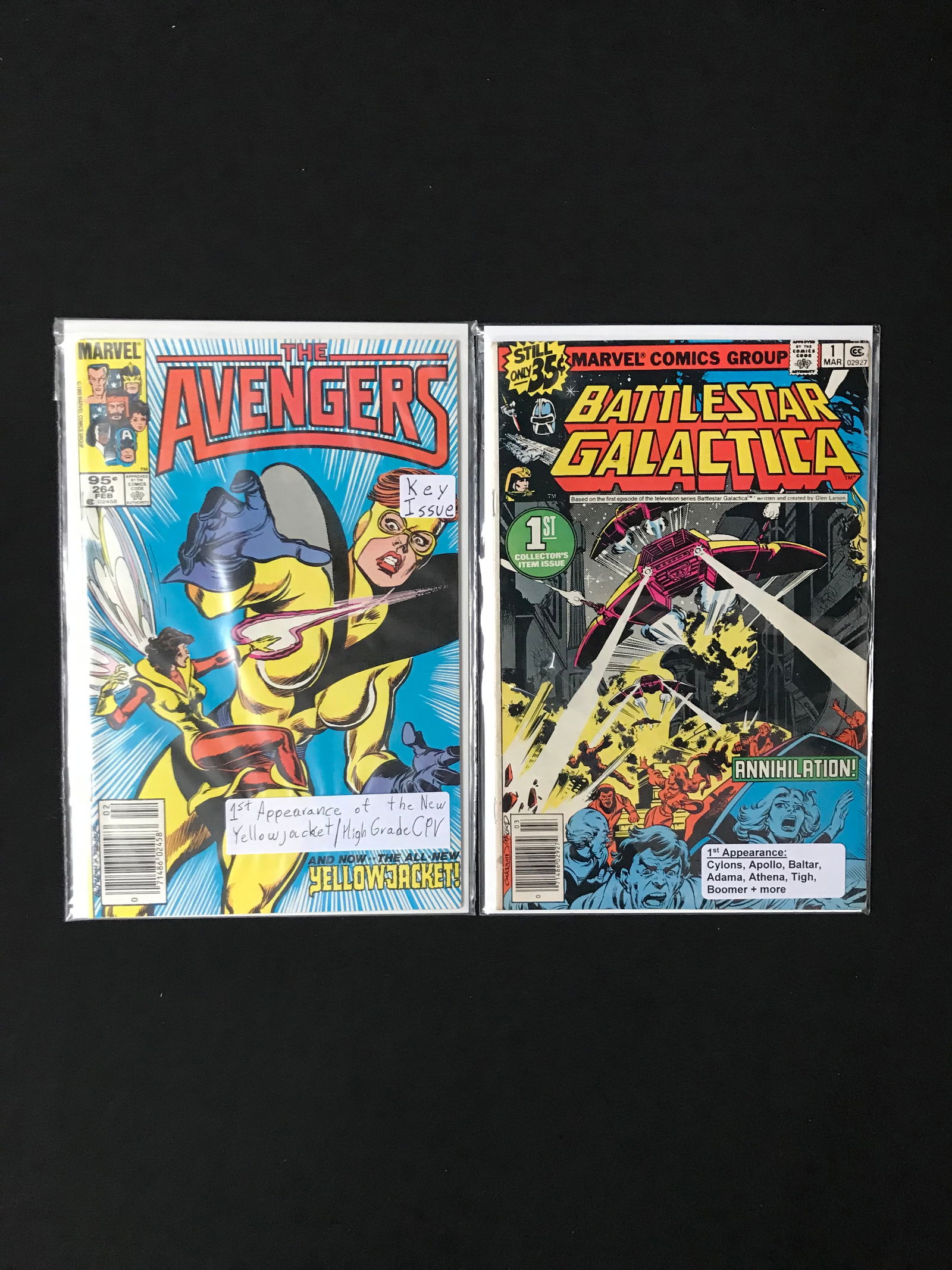 MARVEL COMICS THE AVENGERS NO.264 AND BATTLESTAR GALACTICA NO.1 (1 of 1)