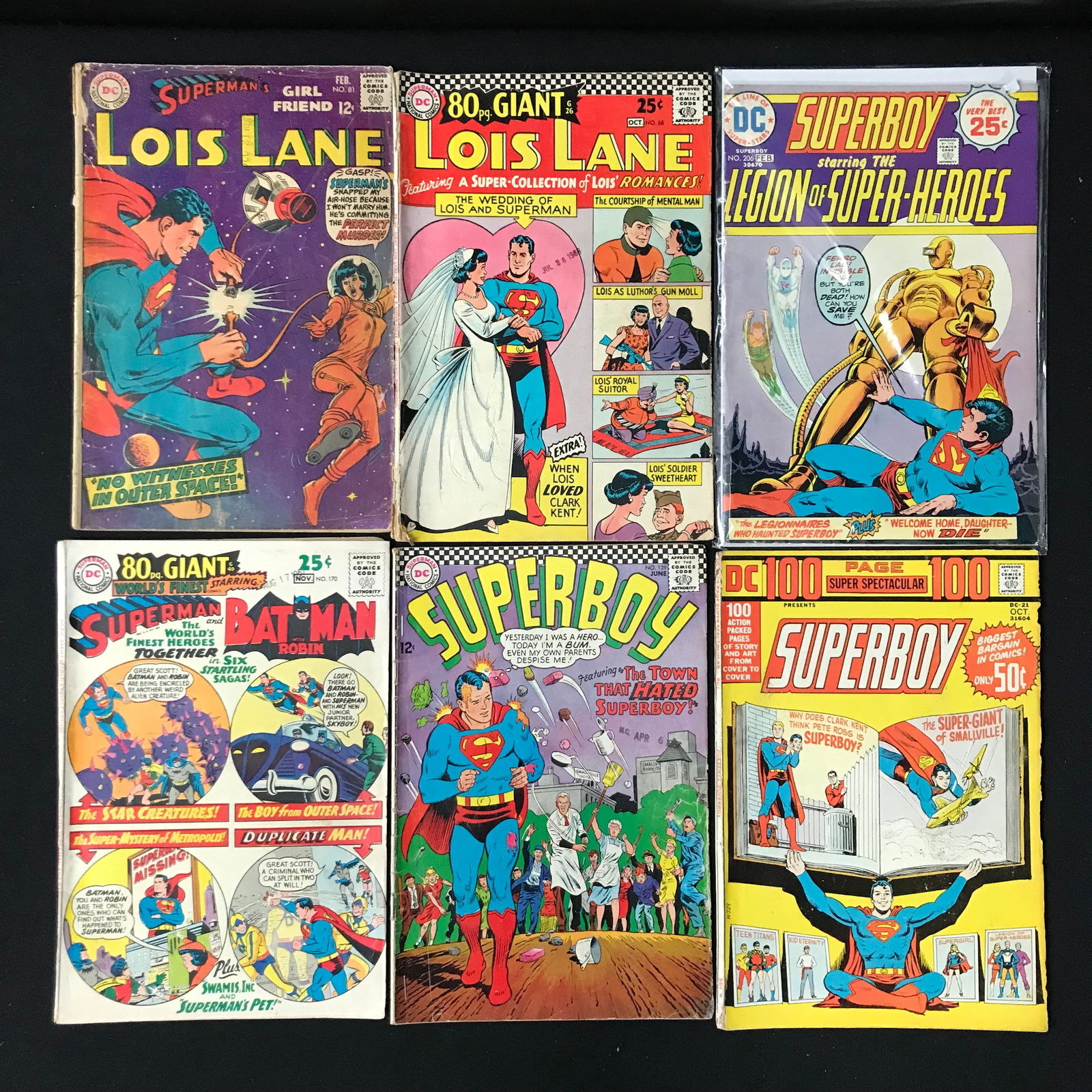 LOT OF 6 BRONZE AGE SUPERMAN COMICS (DC COMICS) (1 of 1)