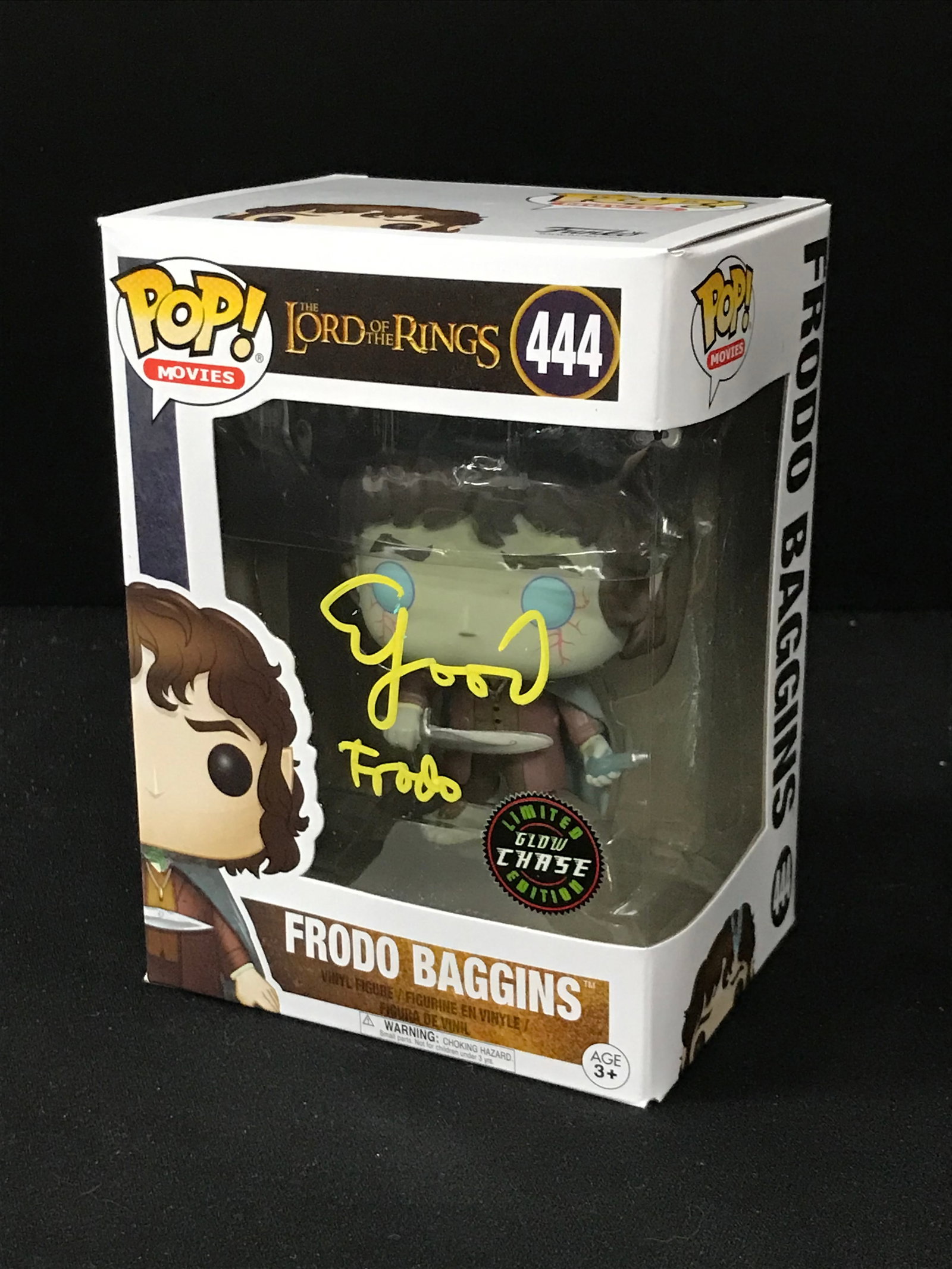 ELIJAH WOOD SIGNED FRODO BAGGINS GLOW CHASE FUNKO POP INSCRIBED FRODO (WWOC COA): Prices are in Canadian dollars