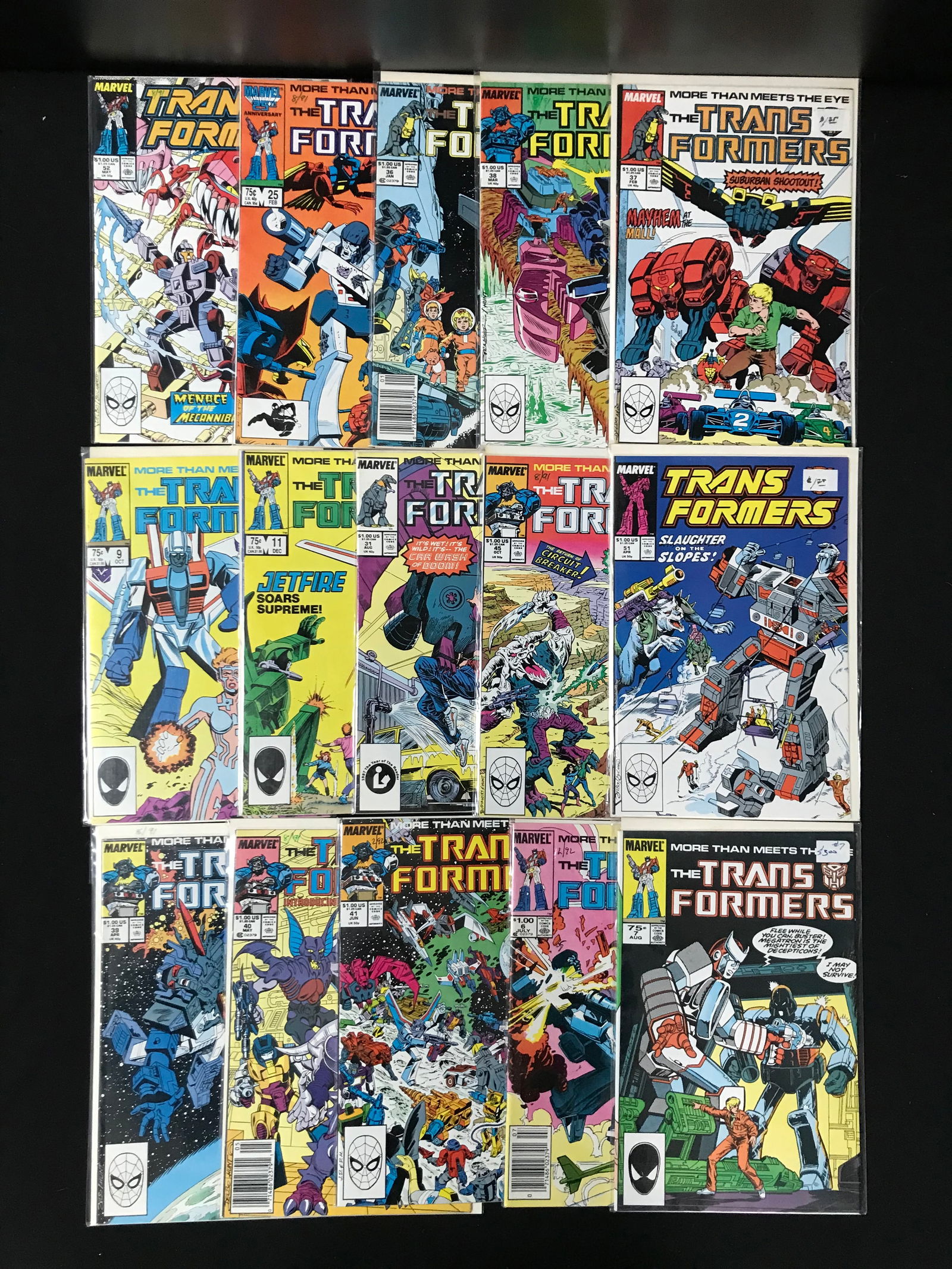 MARVEL COMICS TRANSFORMERS COMIC BOOK LOT (1 of 1)