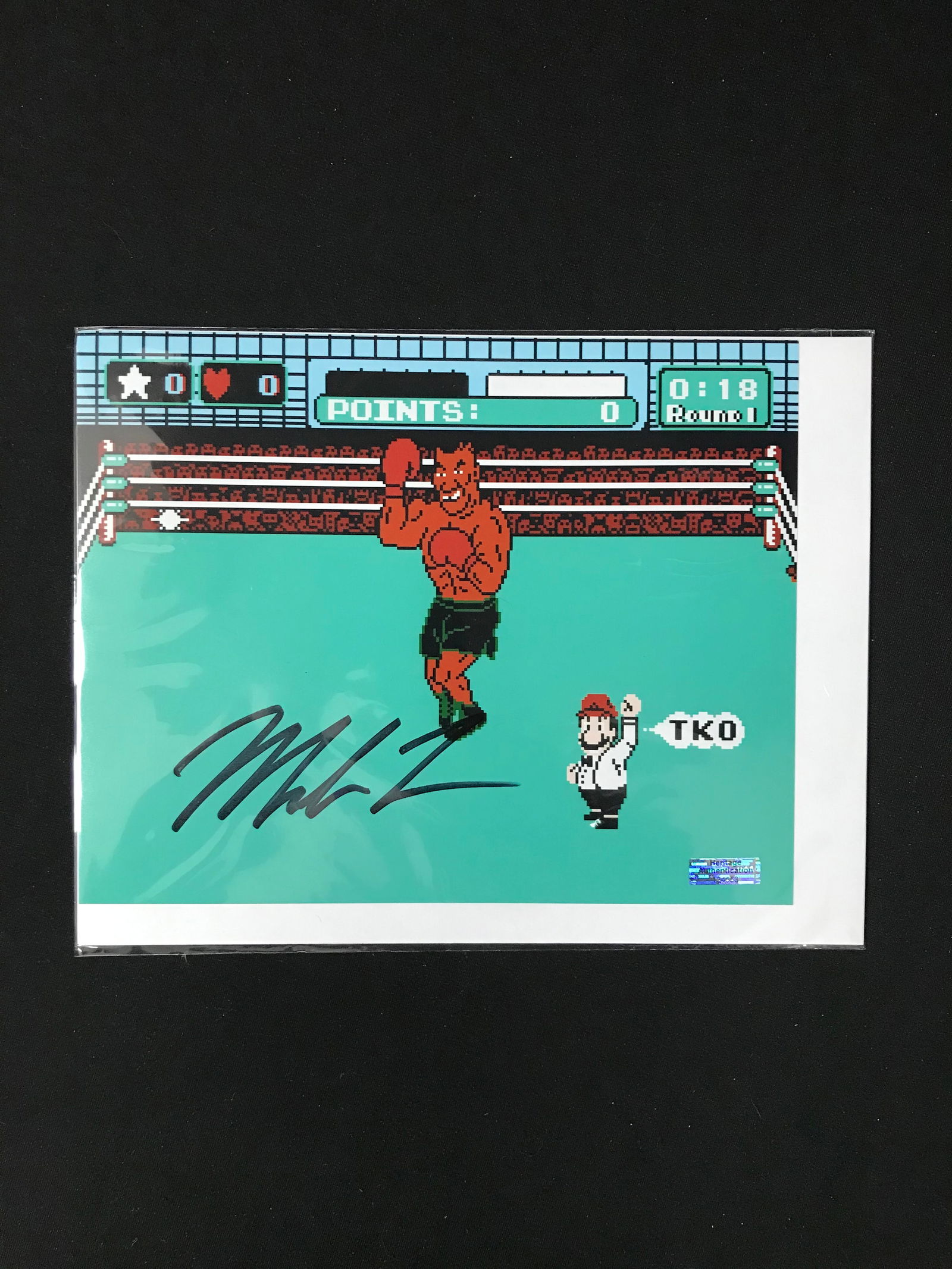 MIKE TYSON SIGNED MIKE TYSON PUNCH-OUT 8 x 10 (HERITAGE AUTHENTICATION COA) (1 of 2)