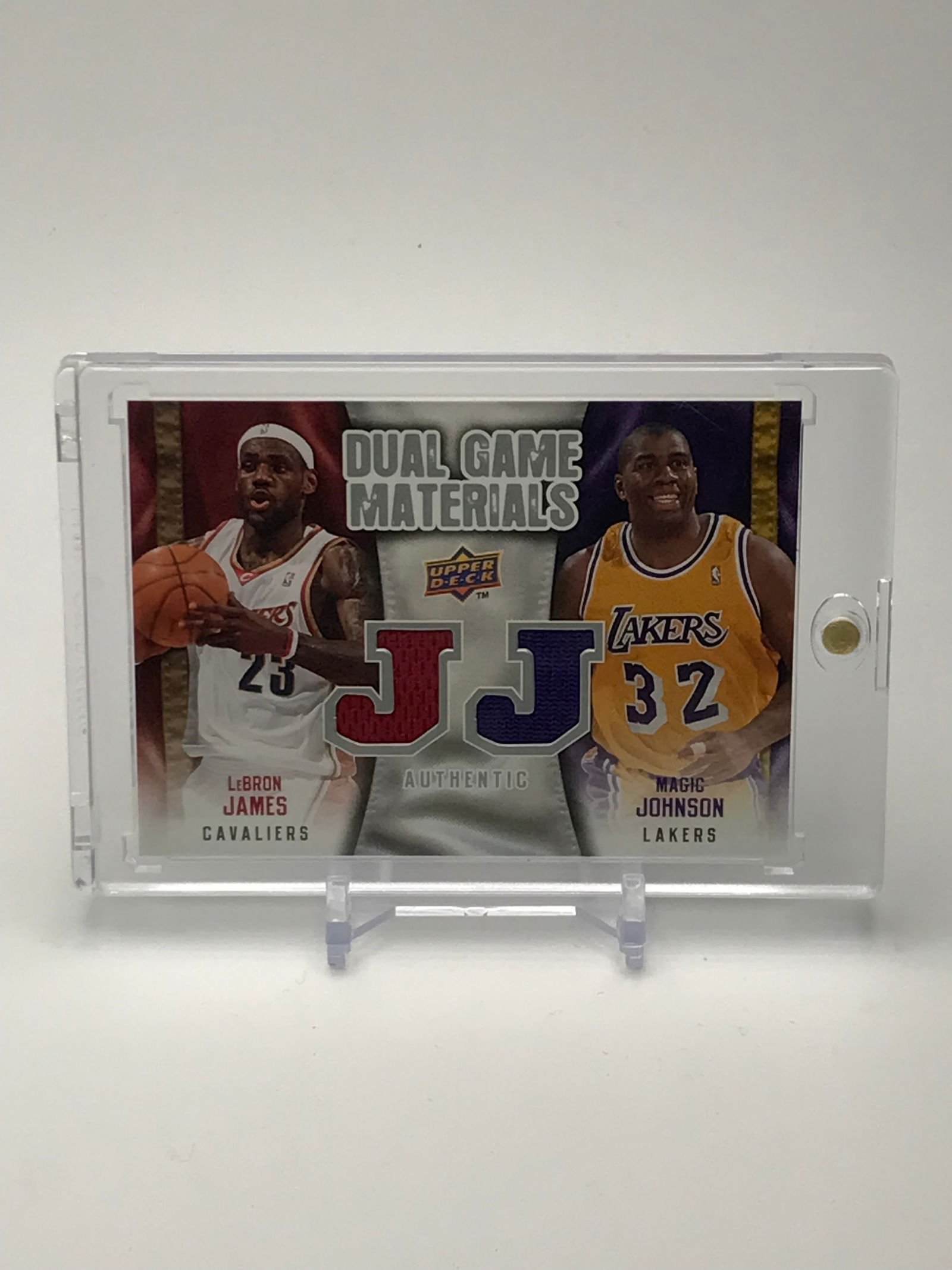 2009-10 LEBRON JAMES AND MAGIC JOHNSON UPPER DECK DUAL CARD (1 of 2)