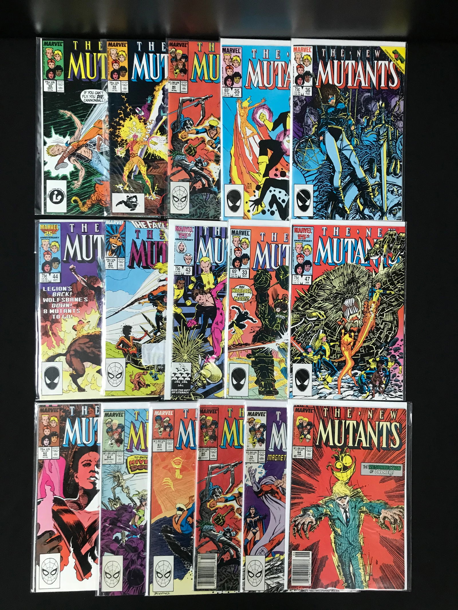 LOT OF 16 THE NEW MUTANTS COMICS (MARVEL COMICS) (1 of 1)