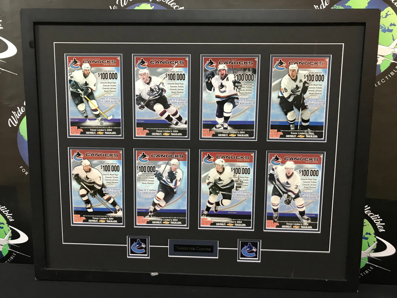 PROFESSIONALLY FRAMED TREVOR LINDEN VANCOUVER CANUCKS COLLAGE: Prices are in Canadian dollars