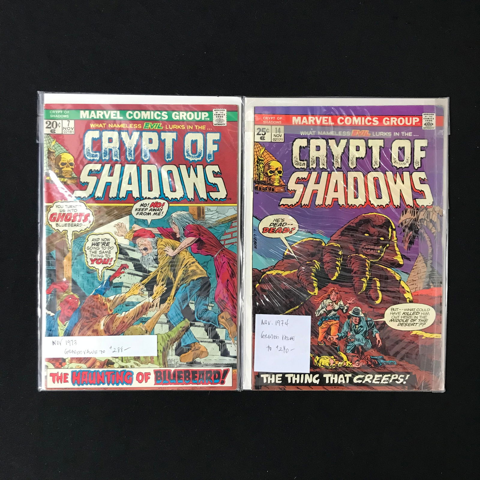 LOT OF 2 CRYPT OF SHADOWS (MARVEL COMICS) (1 of 1)