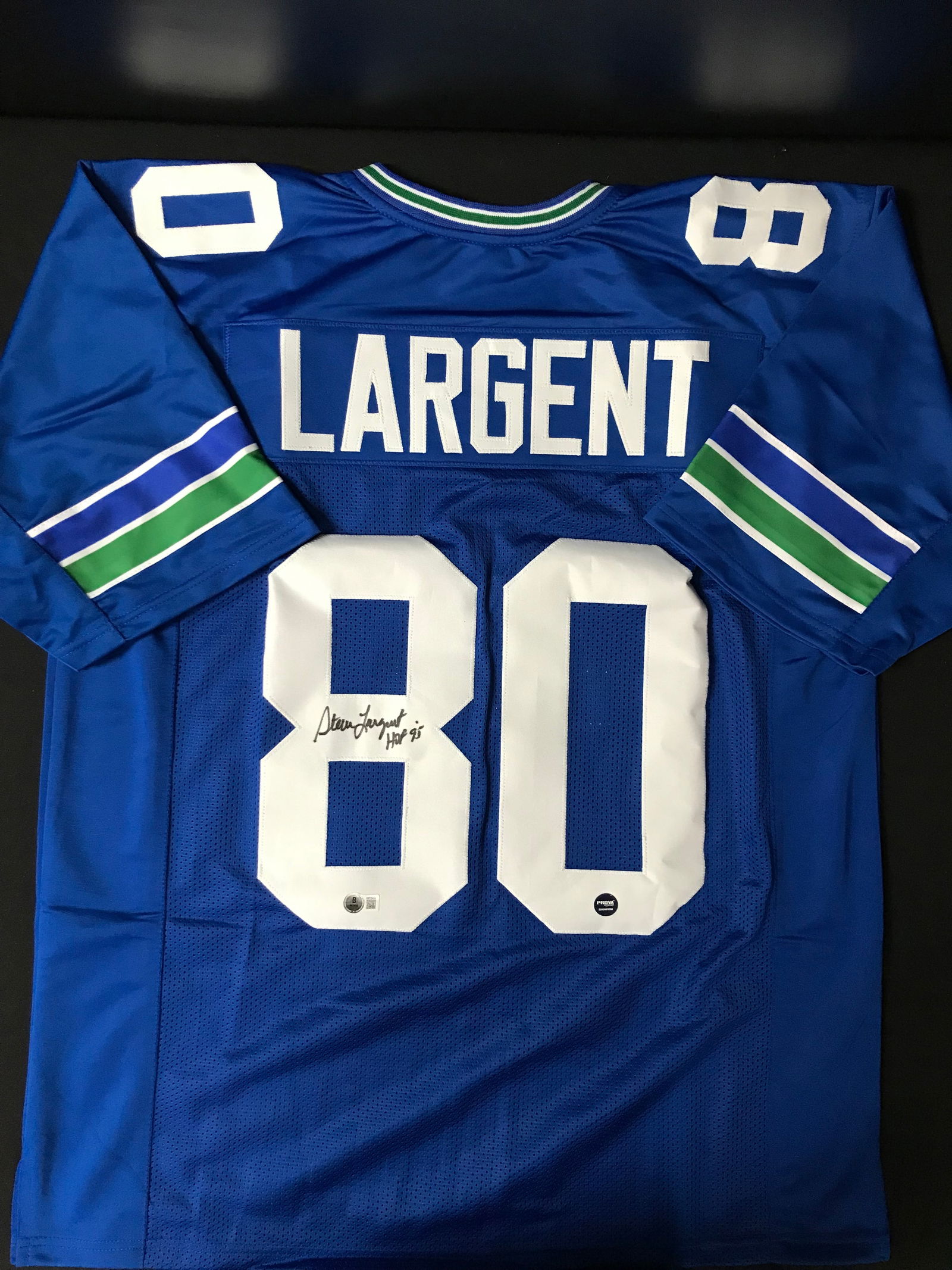 STEVE LARGENT SIGNED SEATTLE SEAHAWKS JERSEY (BECKETT COA) (1 of 3)
