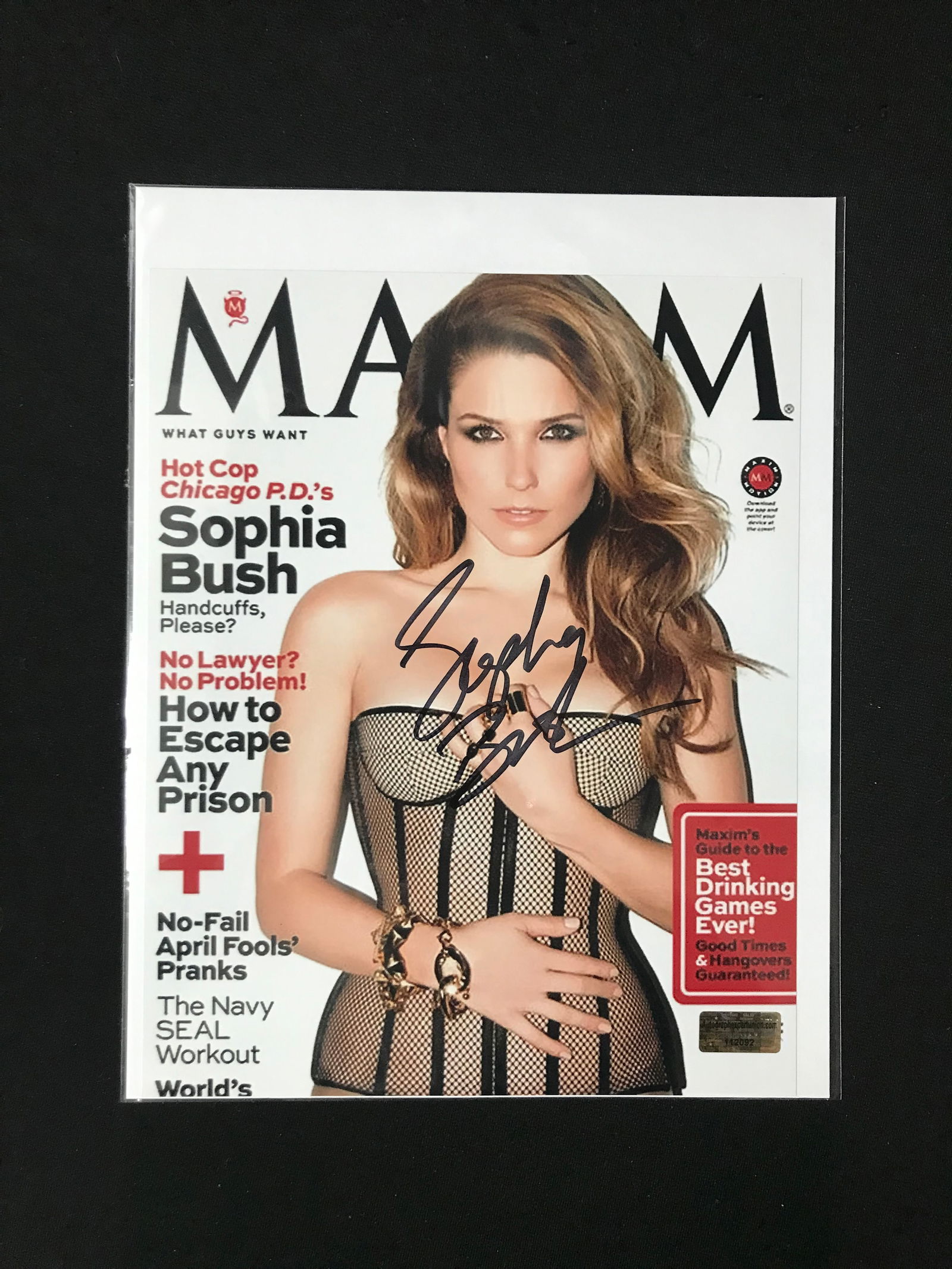 SOPHIA BUSH SIGNED MAXIM MAGAZINE (AUTOGRAPH EXPERT UNION COA) (1 of 2)