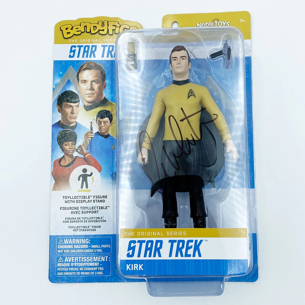 WILLIAM SHATNER SIGNED "CAPTAIN KIRK" ACTION FIGURE (FROZEN POND COA): Prices are in Canadian dollars