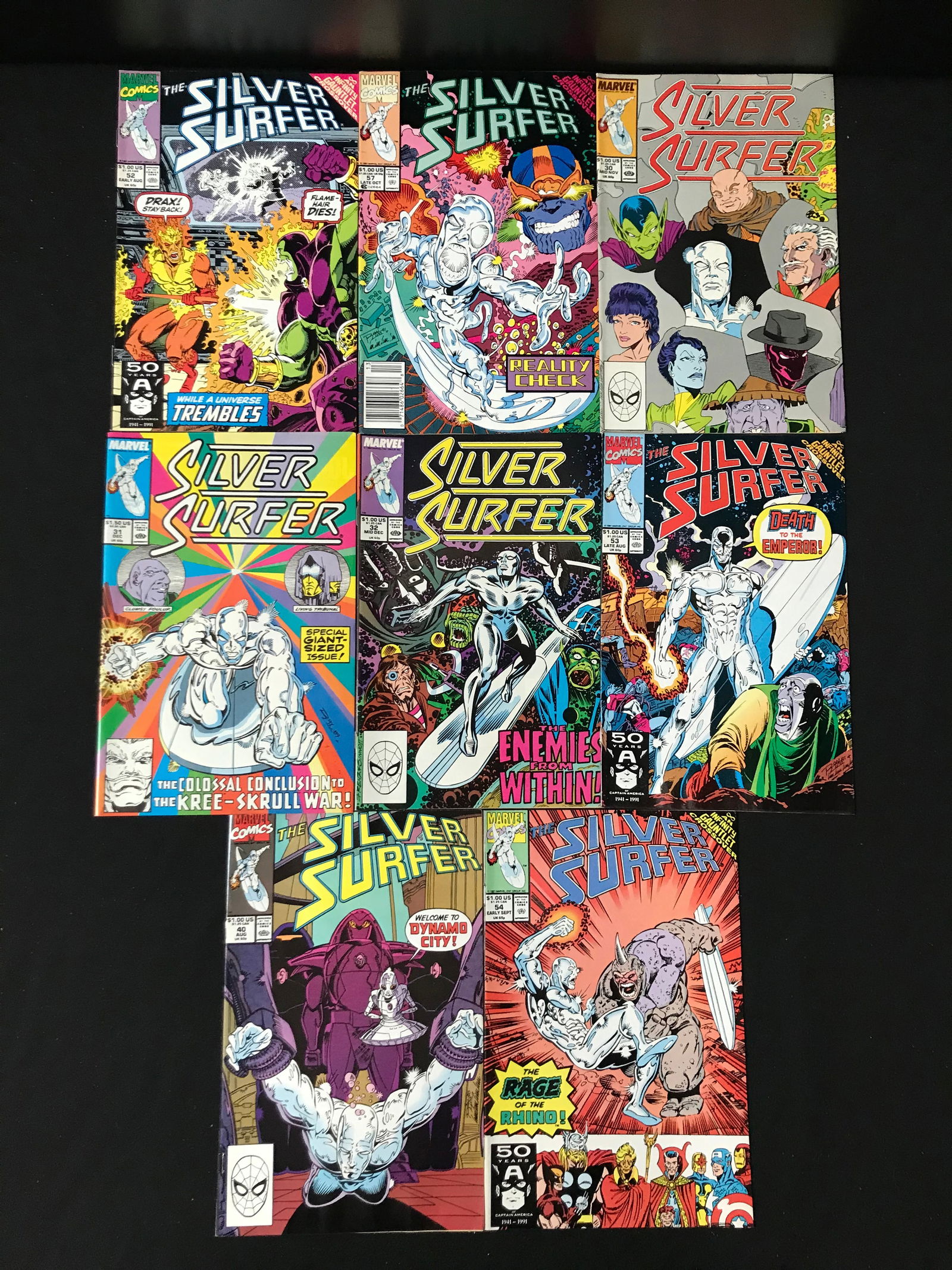 LOT OF 8 SILVER SURFER COMICS (MARVEL COMICS) (1 of 1)