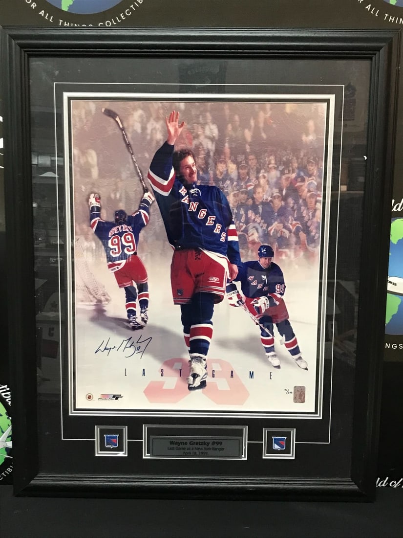 WAYNE GRETZKY AUTOGRAPHED LAST GAME PHOTO 71/299 WGA COA (1 of 3)