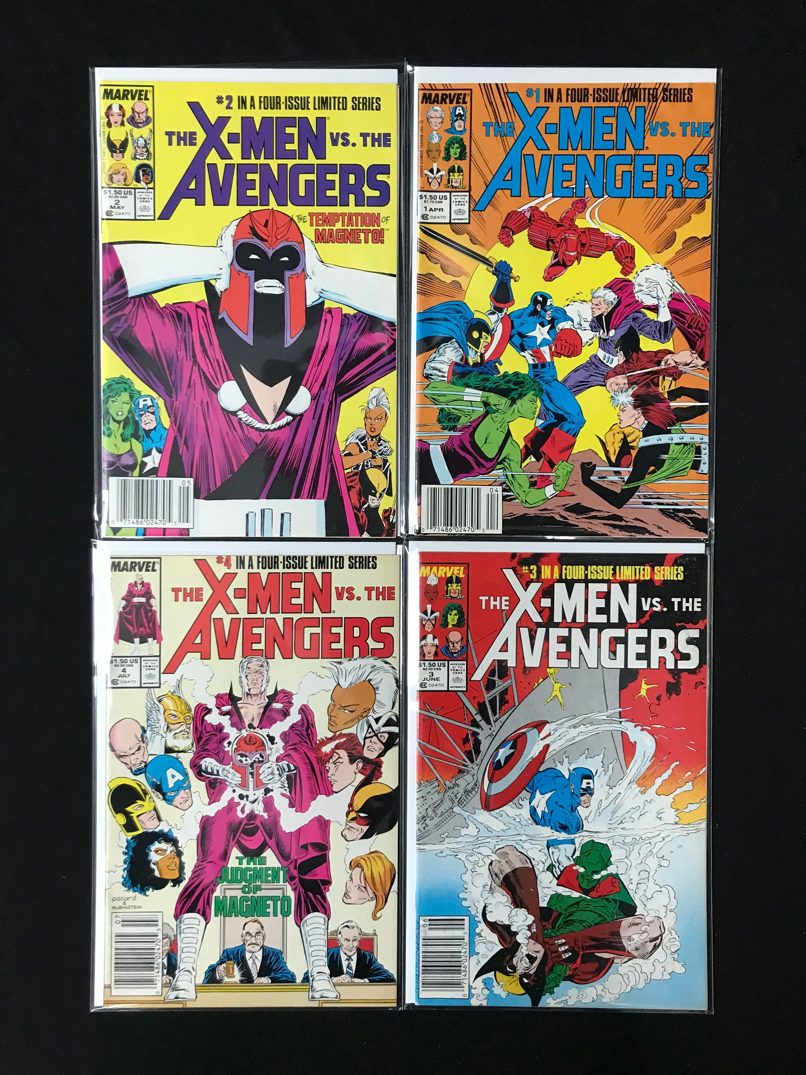 LOT OF 4 X-MEN VS THE AVENGERS COMICS (MARVEL COMICS) (1 of 1)