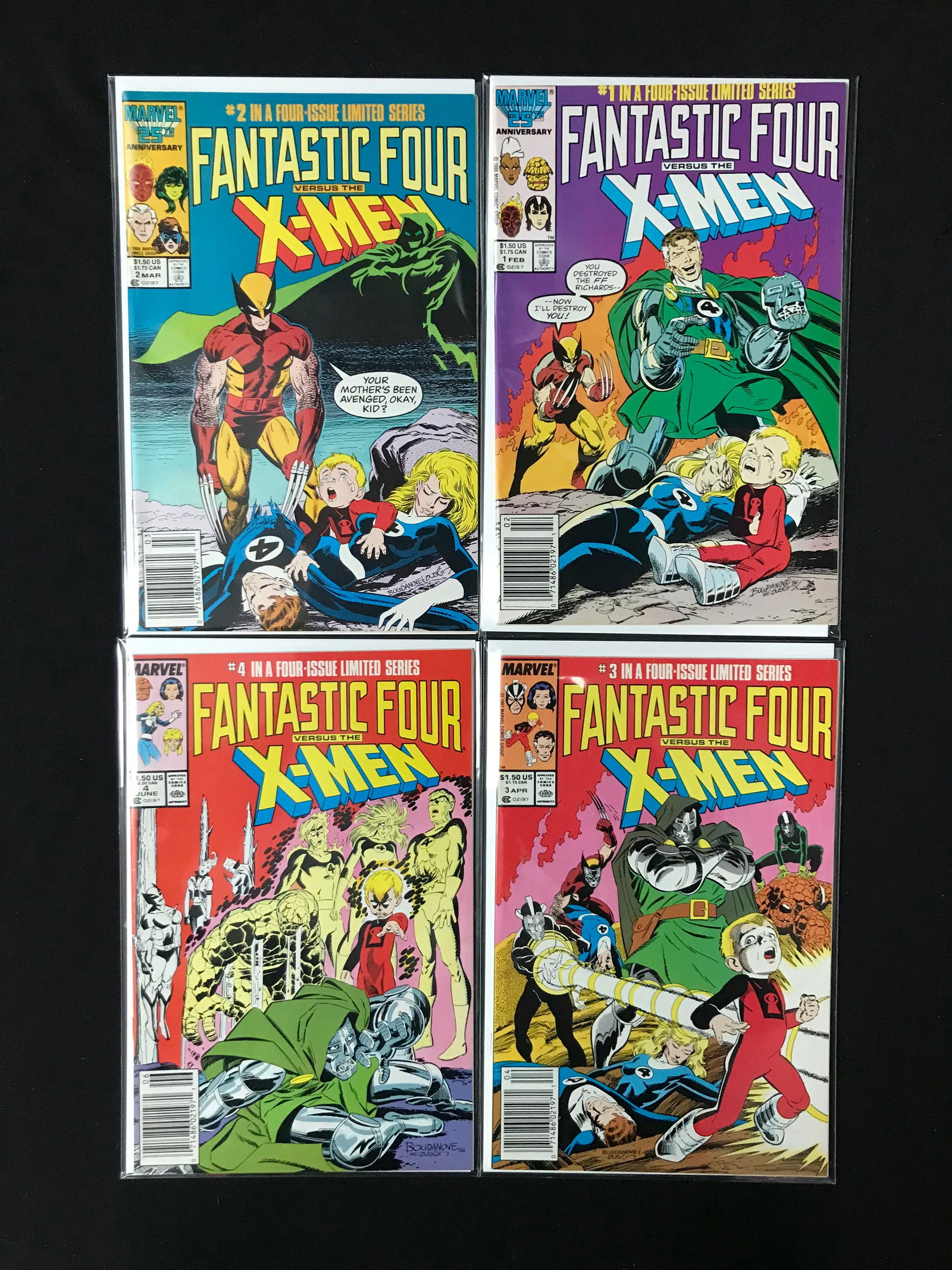LOT OF 4 FANTASTIC FOUR VS X-MEN COMICS (MARVEL COMICS) (1 of 1)