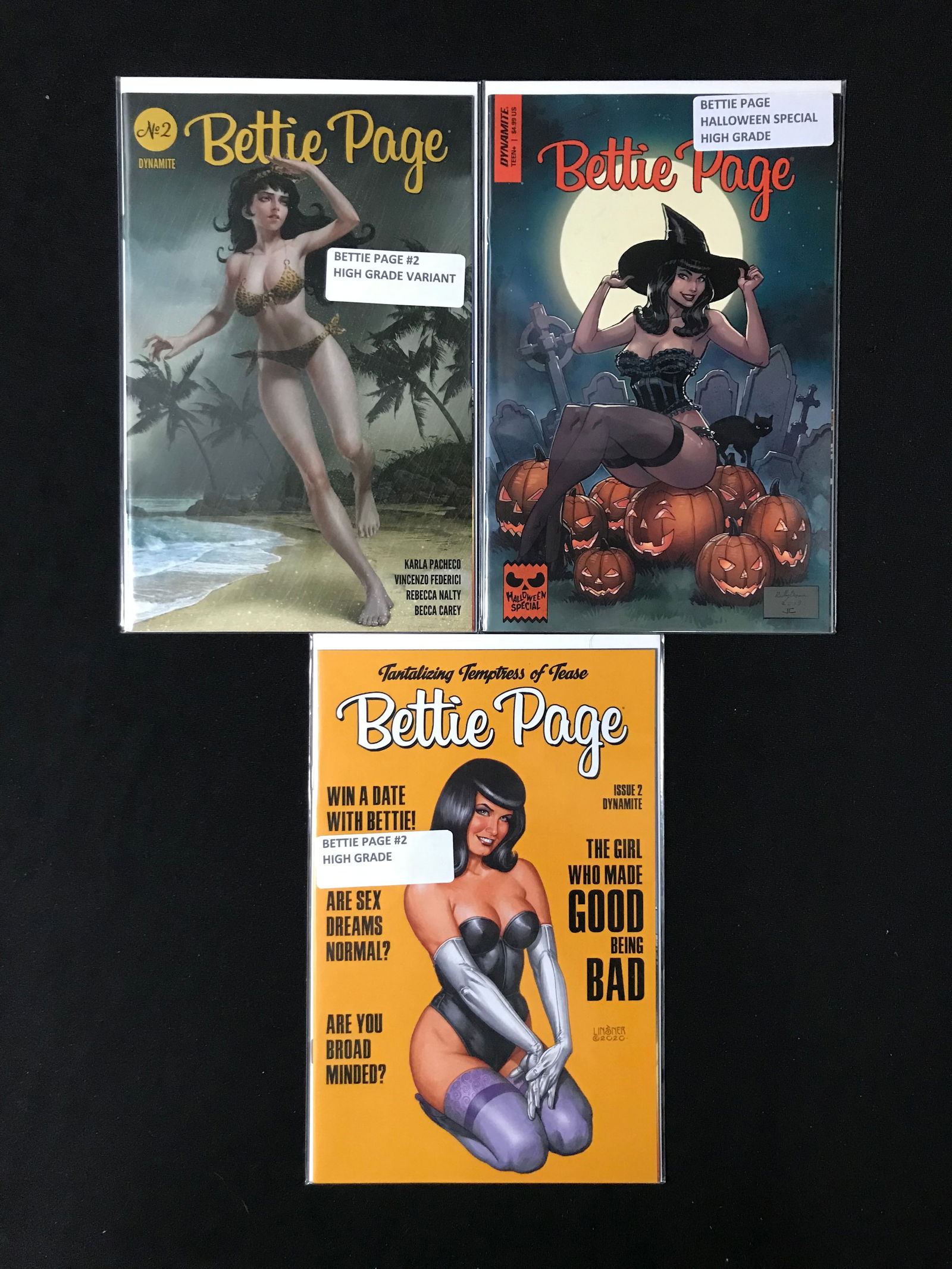 LOT OF 3 BETTIE PAGE COMICS (DYNAMITE COMICS) (1 of 1)