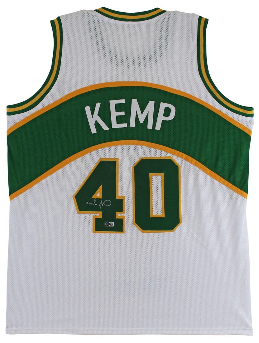 SHAEWN KEMP SIGNED SEATTLE SUPERSONICS JERSEY (BECKETT COA) (1 of 3)