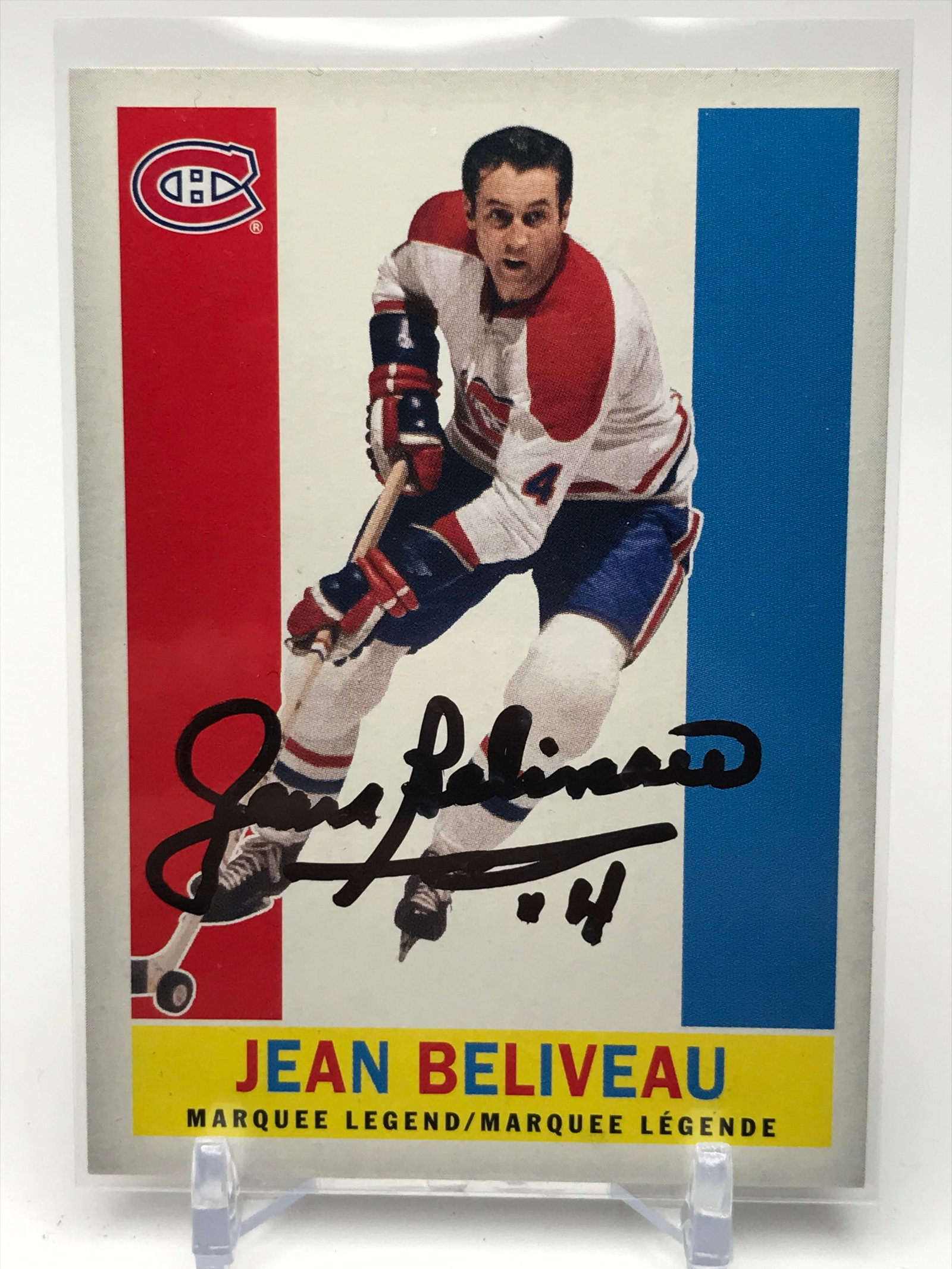 JEAN BELIVEAU SIGNED TRADING CARD (GCG AUTHENTIC): Prices are in Canadian dollars