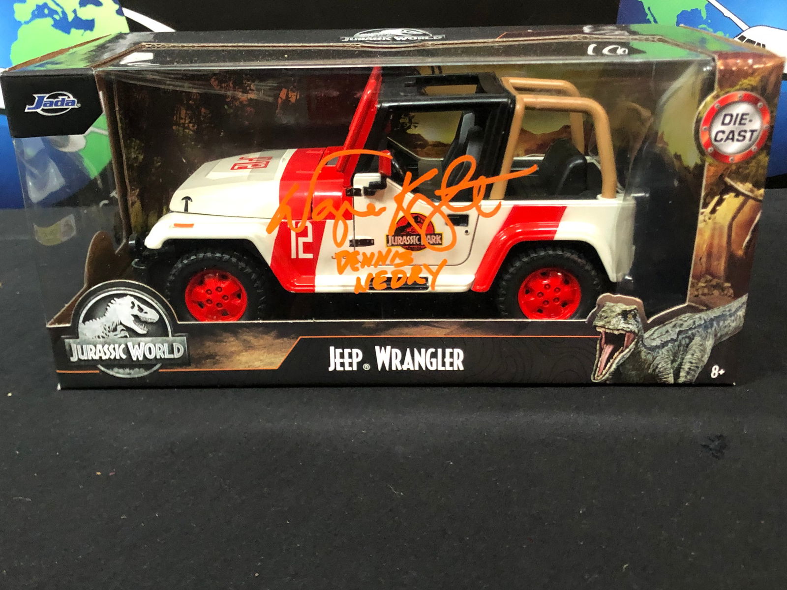 WAYNE KNIGHT SIGNED JURASSIC PARK JEEP WRANGLER (FROZEN POND COA) (1 of 2)