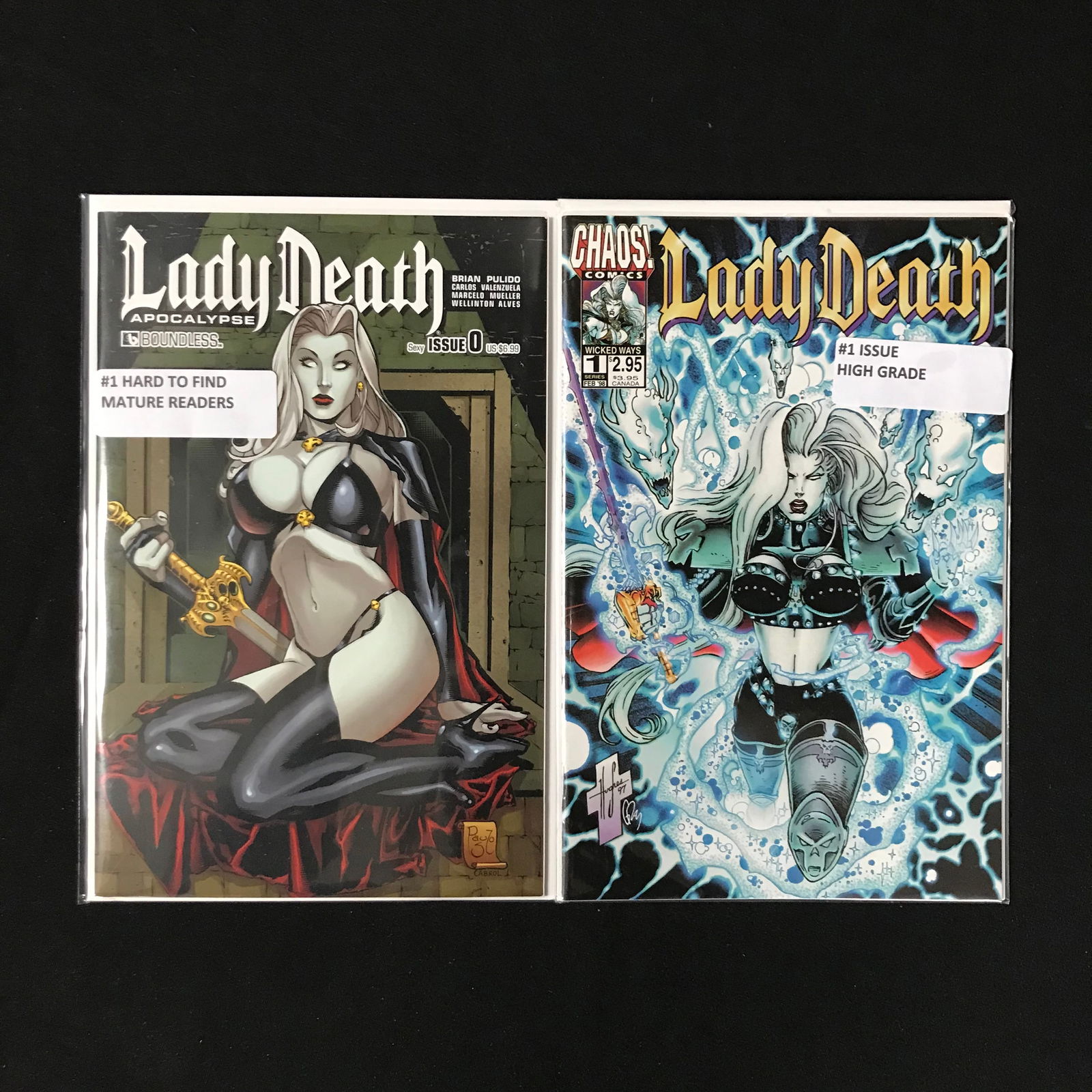 LOT OF 2 LADY DEATH COMICS (CHAOS COMICS) (1 of 1)