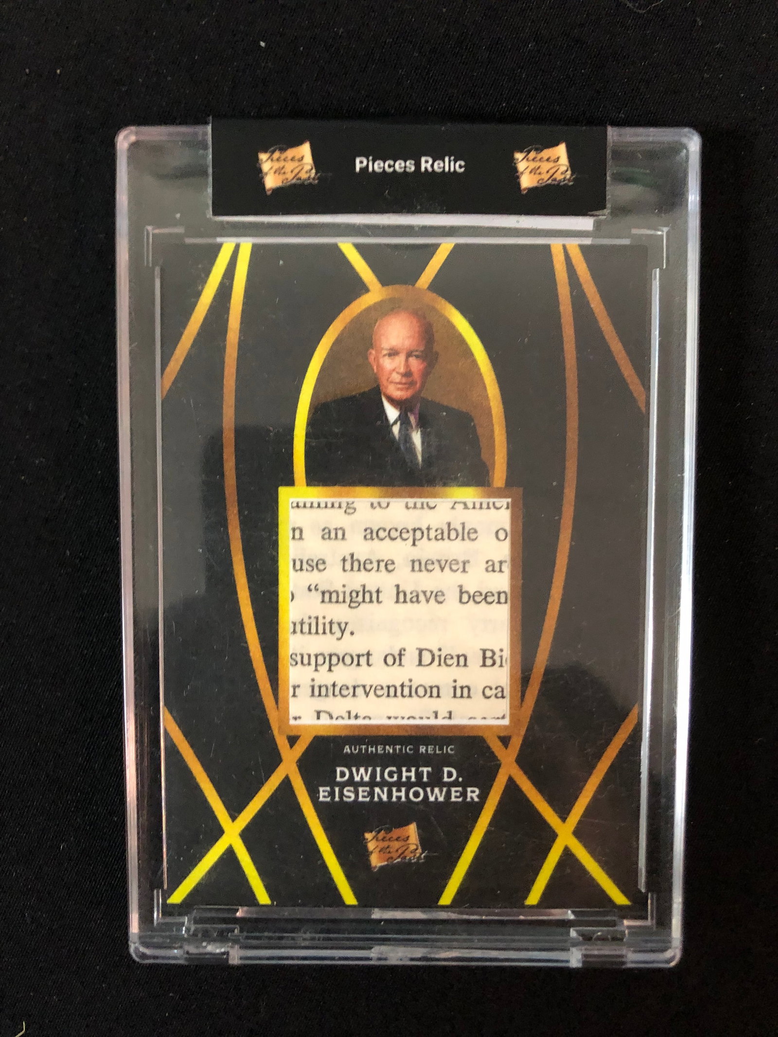 DWIGHT D. EISENHOWER SIGNED RELIC (1 of 2)