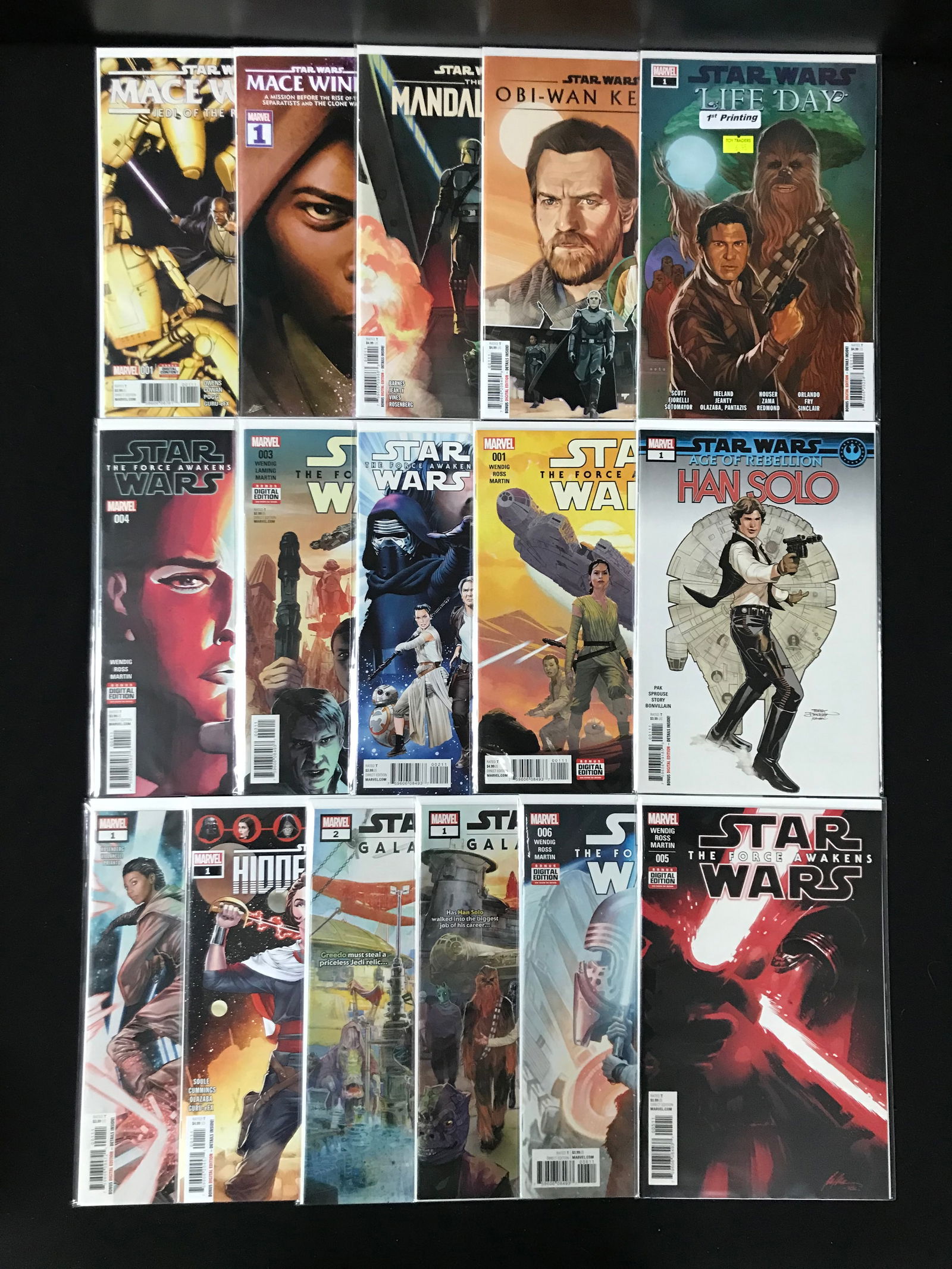 LOT OF 16 STAR WARS COMICS (MARVEL COMICS) (1 of 1)