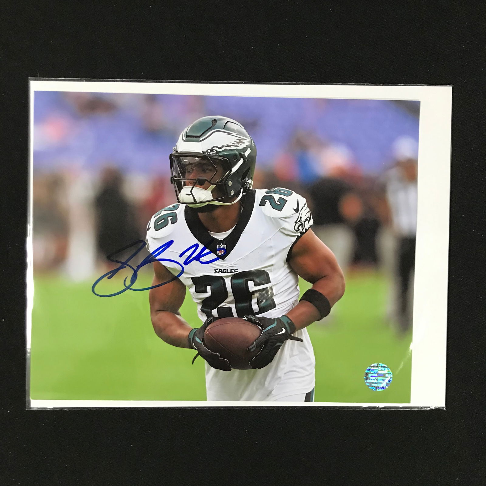 PHILADELPHIA EAGLES -SAQUAN BARKLEY SIGNED 8X10 (SUPERSTAR COA) (1 of 1)