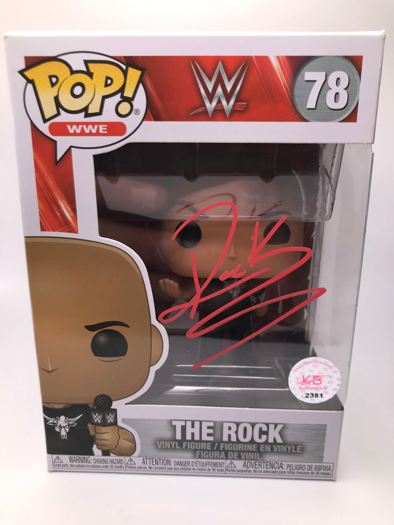 DWAYNE "THE ROCK" JOHNSON SIGNED FUNKO POP! (KB AUTHENTIC COA) (1 of 2)
