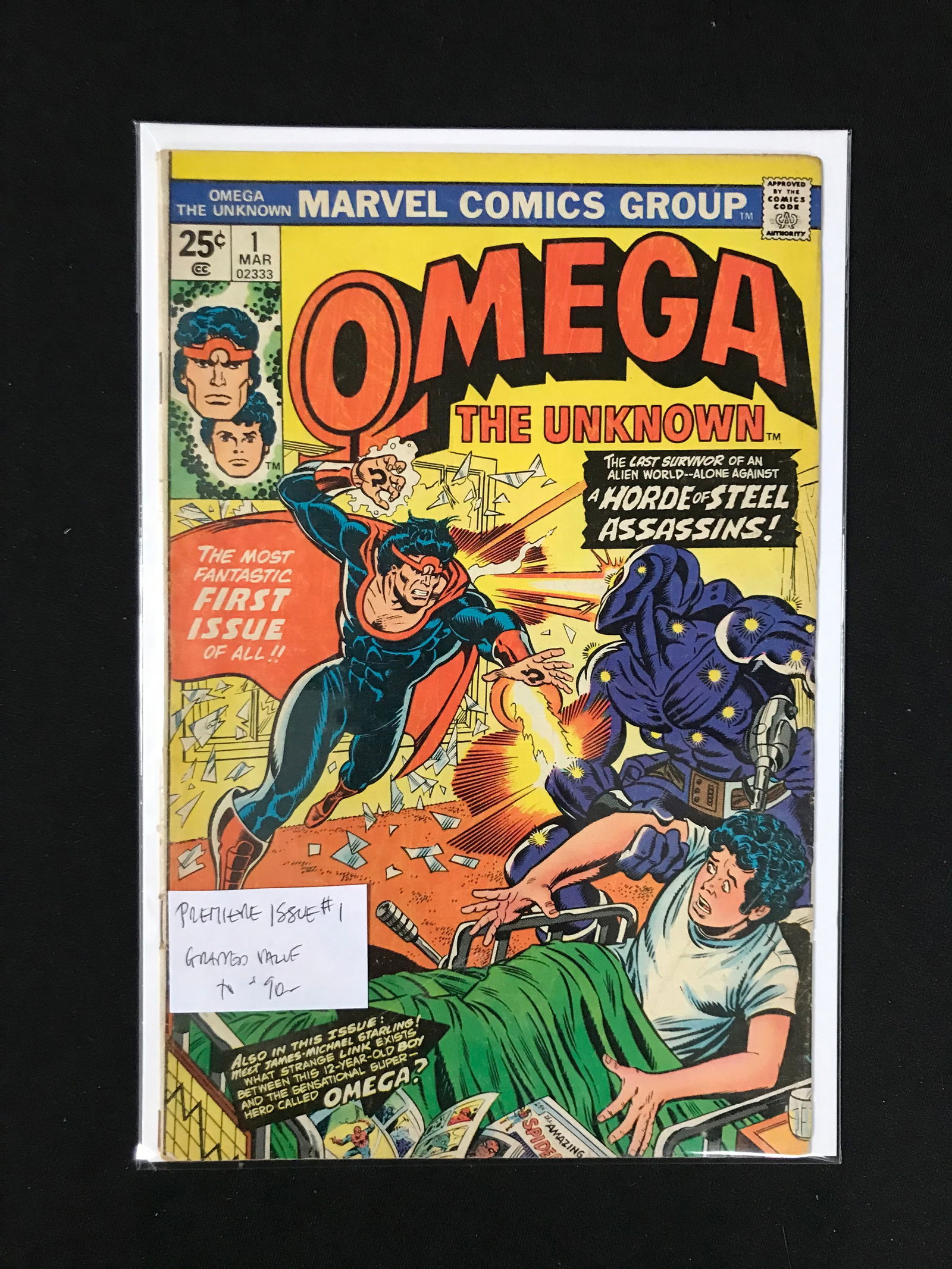 MARVEL COMICS NO.1 OMEGA THE UNKNOWN (1 of 1)