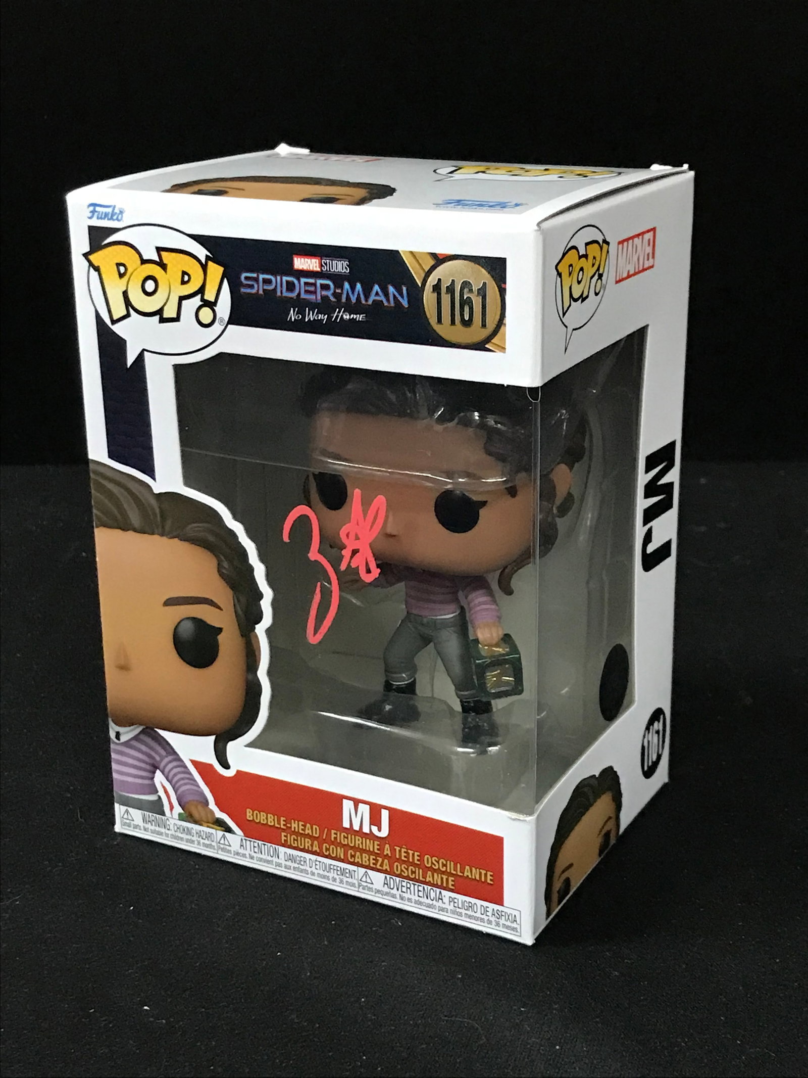 ZENDAYA SIGNED SPIDER-MAN "MJ" FUNKO POP! (KB AUTHENTICS COA): Prices are in Canadian dollars