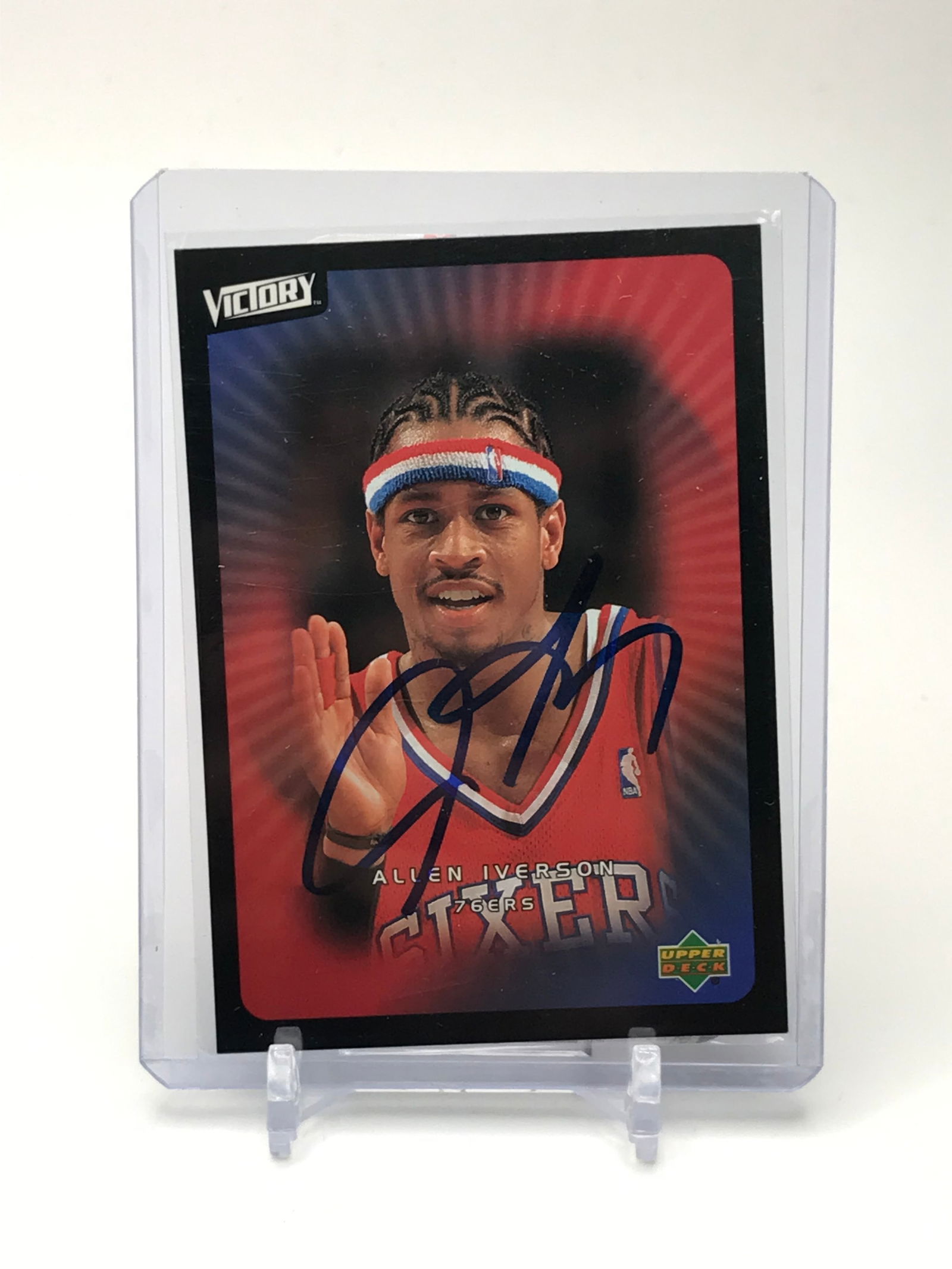 ALLEN IVERSON SIGNED UPPER DECK CARD (RED CARPET COA) (1 of 2)