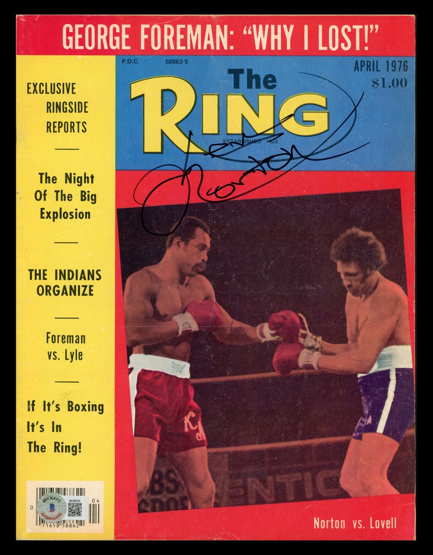 KEN NORTON SIGNED "THE RING" MAGAZINE (BECKETT COA) (1 of 1)