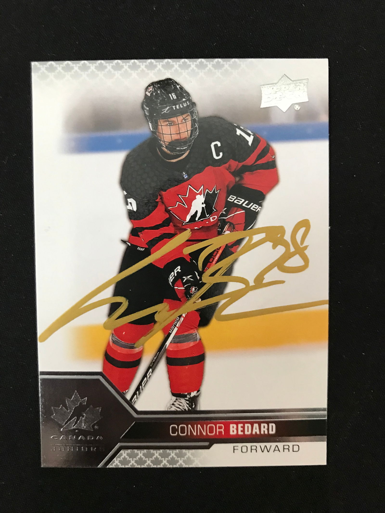 CONNOR BEDARD SIGNED UPPER DECK CARD GCG COA (1 of 1)