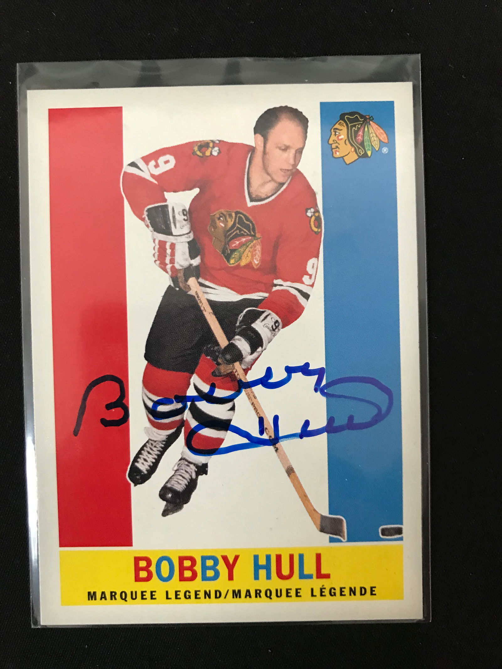 BOBBY HULL SIGNED MARQUEE LEGEND CARD (GCG COA) (1 of 1)