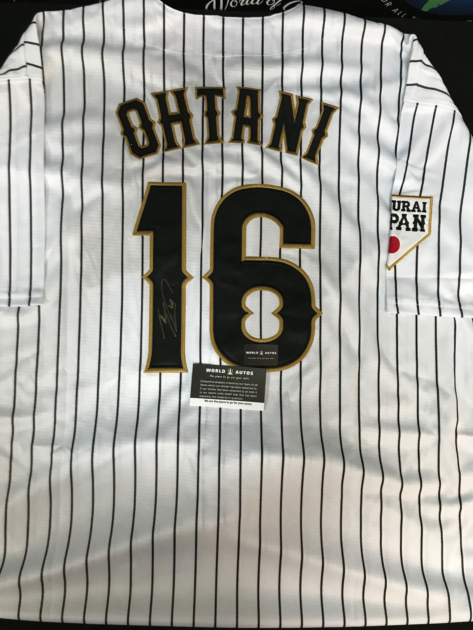 SHOHEI OHTANI SIGNED JAPAN BASEBALL JERSEY WORLD AUTOS COA (1 of 3)
