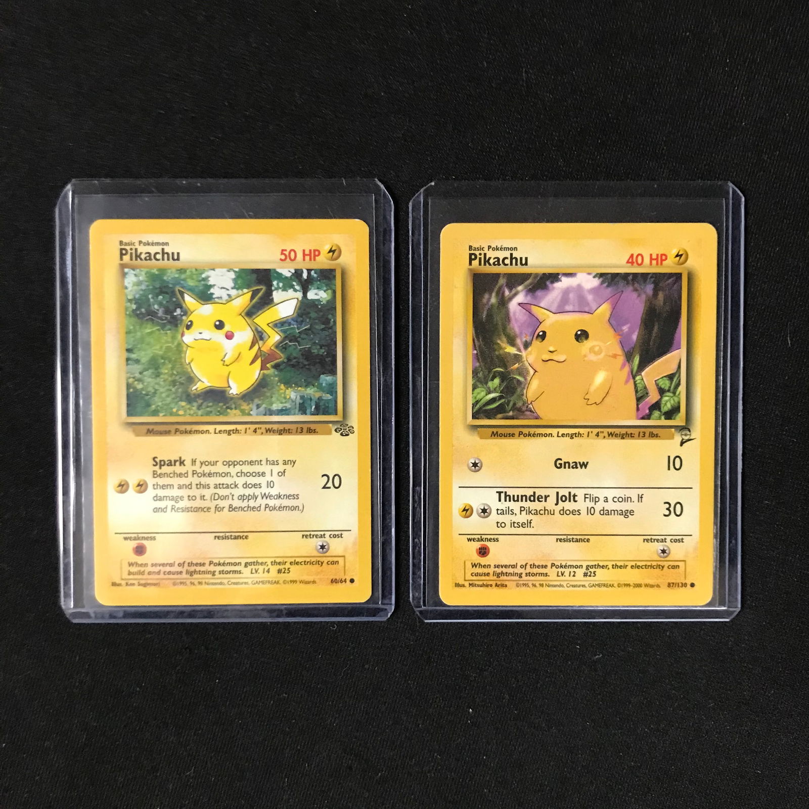 POKEMON PIKACHU 50 HP AND PIKACHU 40 HP CARDS (1 of 1)