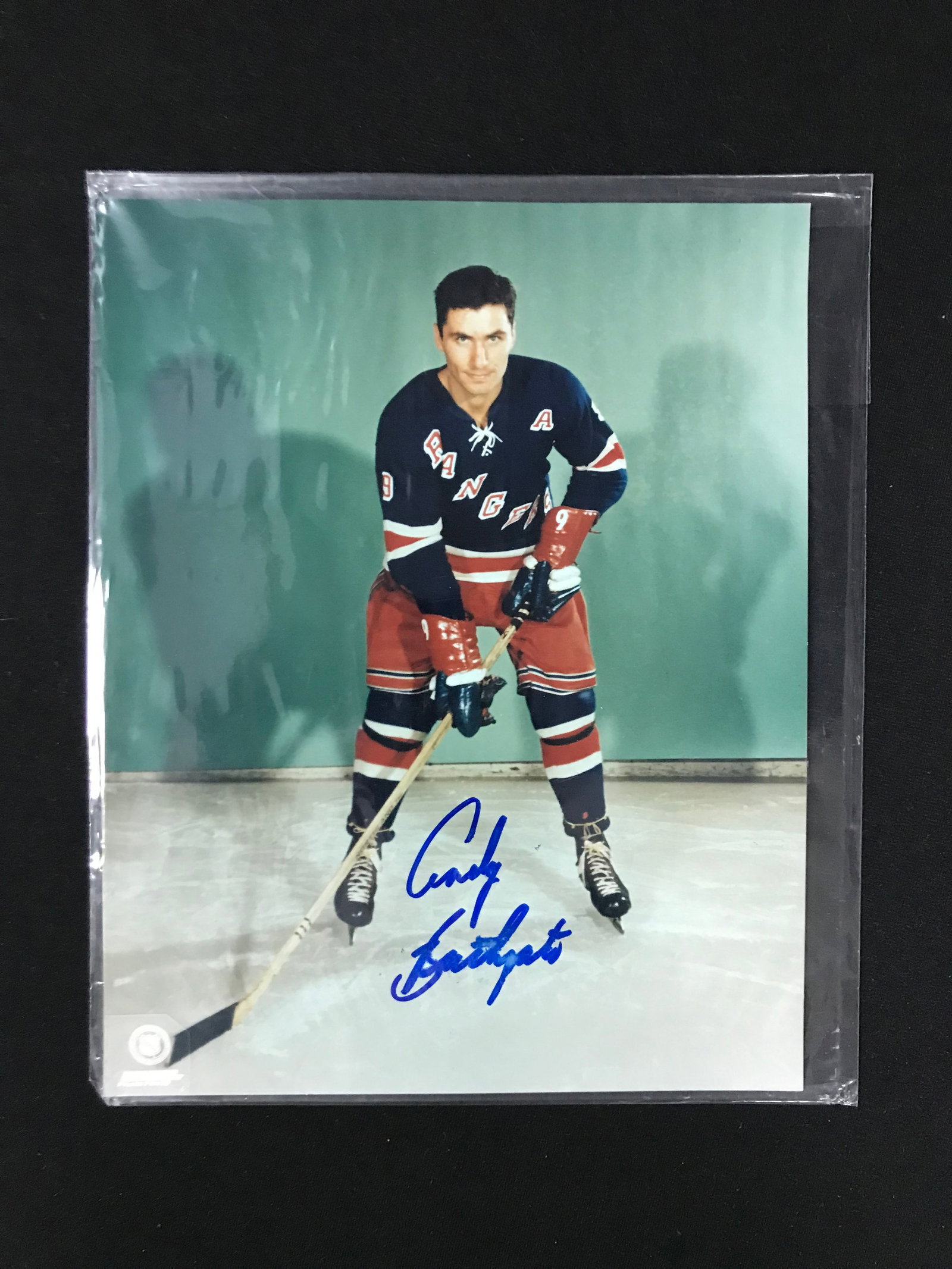 ANDY BATHGATE SIGNED NY RANGERS 8X10 PHOTO: Prices are in Canadian dollars
